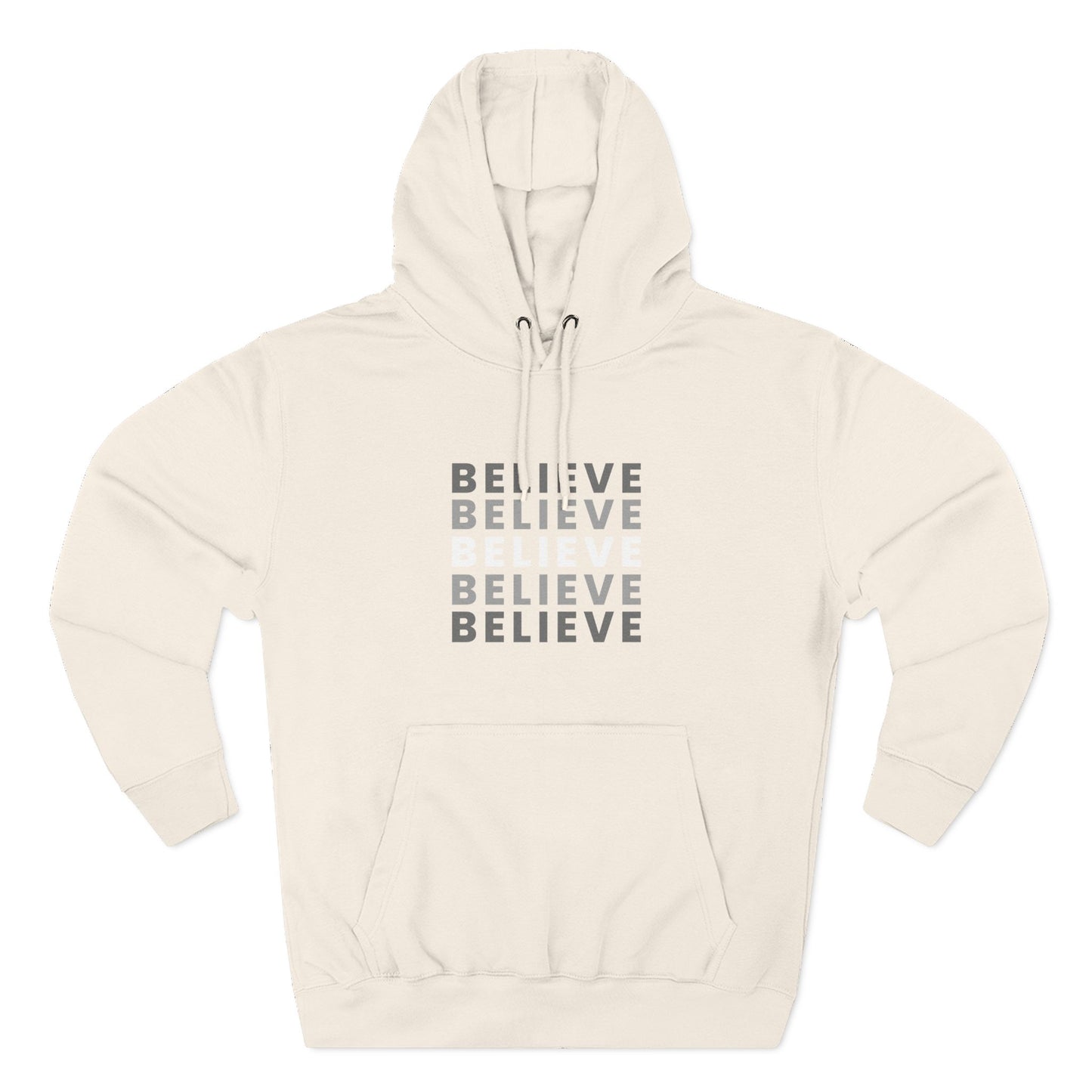 Inspiring Three-Panel Fleece Hoodie, Cozy Pullover, Motivational Gift, Everyday Wear, Layering Essential