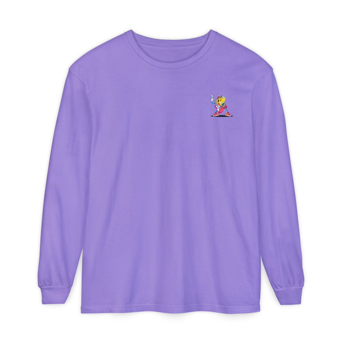 Rock Star Long Sleeve Tee, Garment-Dyed Shirt for Music Lovers, Streetwear, Concert Casual, Unique Gift Idea