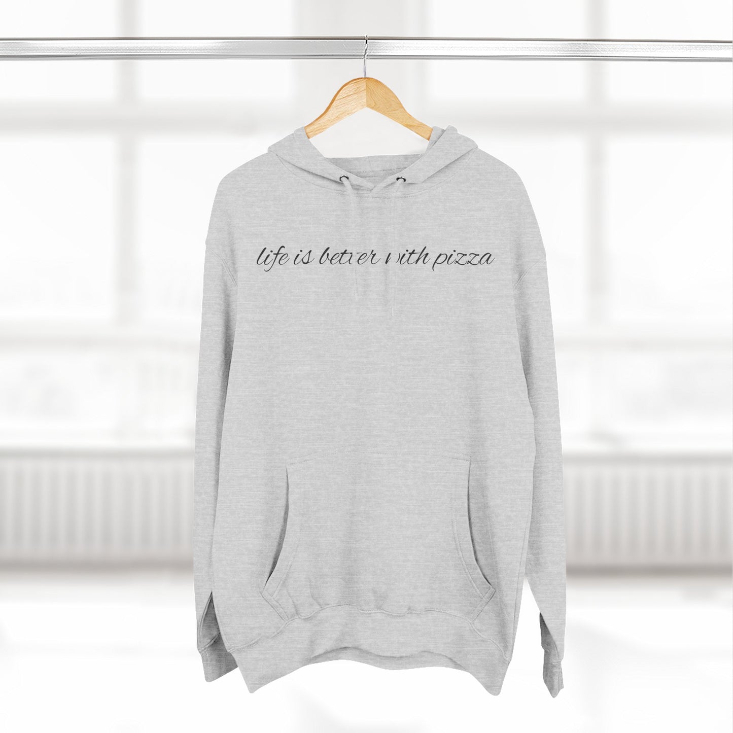 Cozy Pizza Hoodie, Fun Graphic Fleece Sweatshirt, Ideal for Food Lovers, Casual Wear, Gift for Pizza Lovers, Comfort and Style