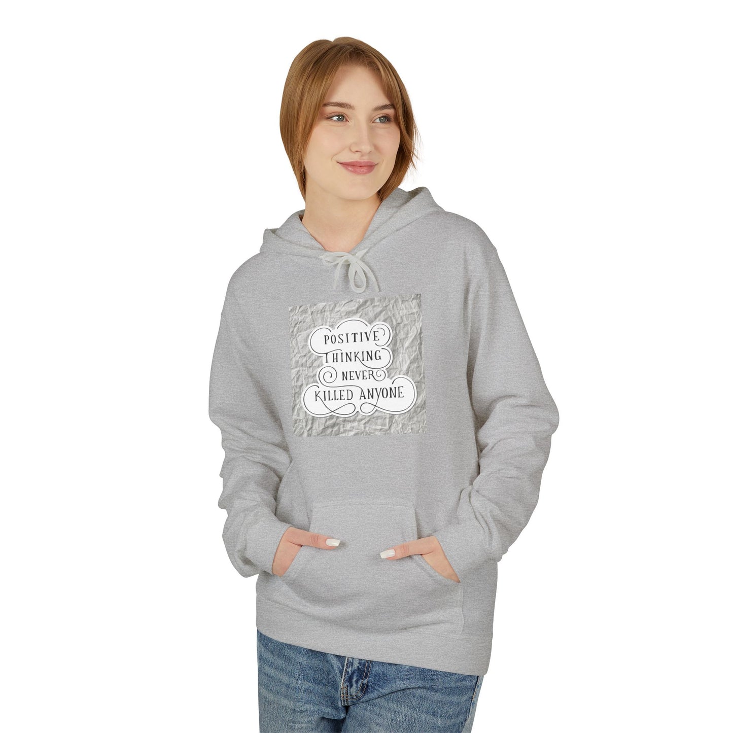 Positive Vibes Fleece Hoodie | Cozy, Casual Apparel for Friends, Gift for Occasions, Perfect for Everyday Wear