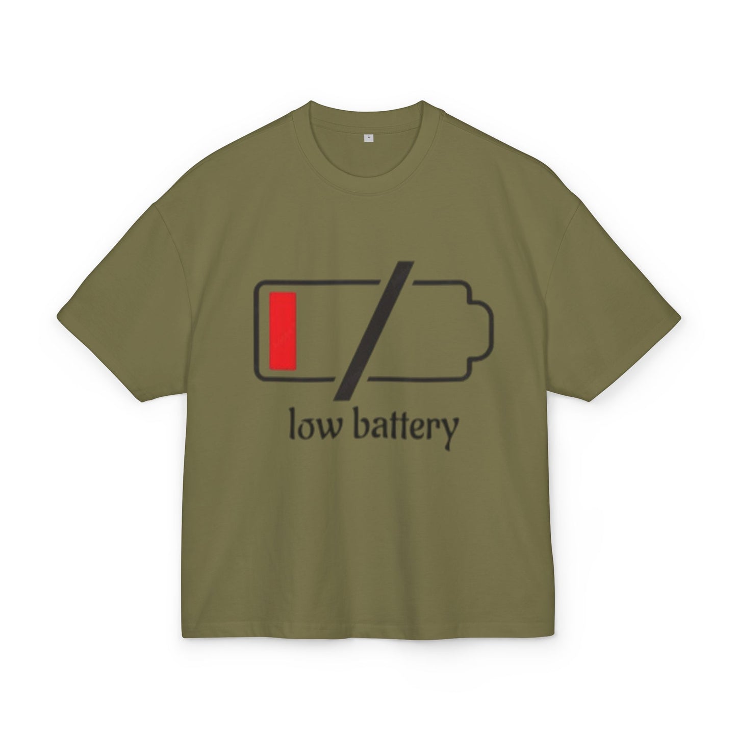 Low Battery Box Tee, Cotton T-Shirt, Funny Graphic Tee, Gift for Him, Gift for Her, Casual Everyday Wear