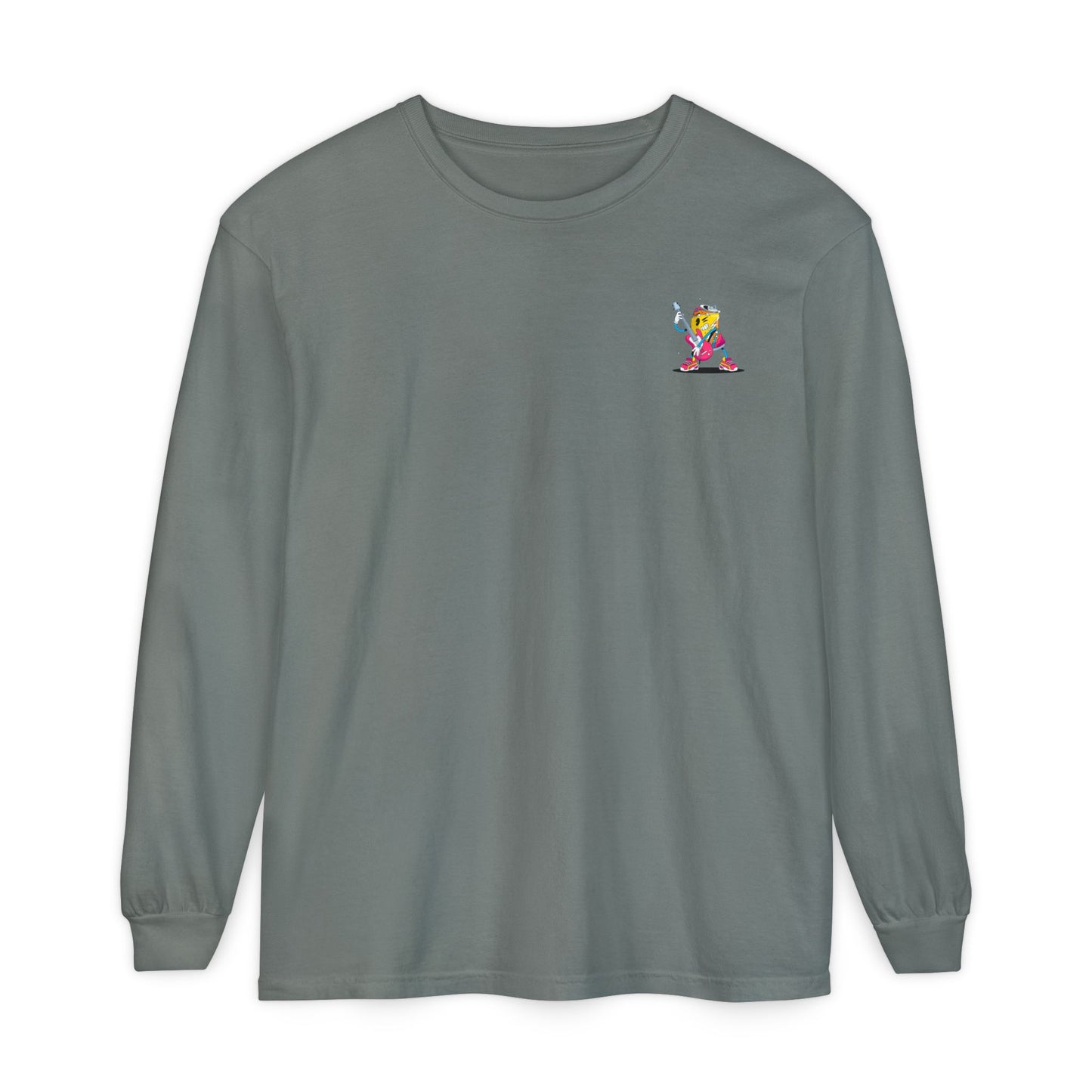 Rock Star Long Sleeve Tee, Garment-Dyed Shirt for Music Lovers, Streetwear, Concert Casual, Unique Gift Idea