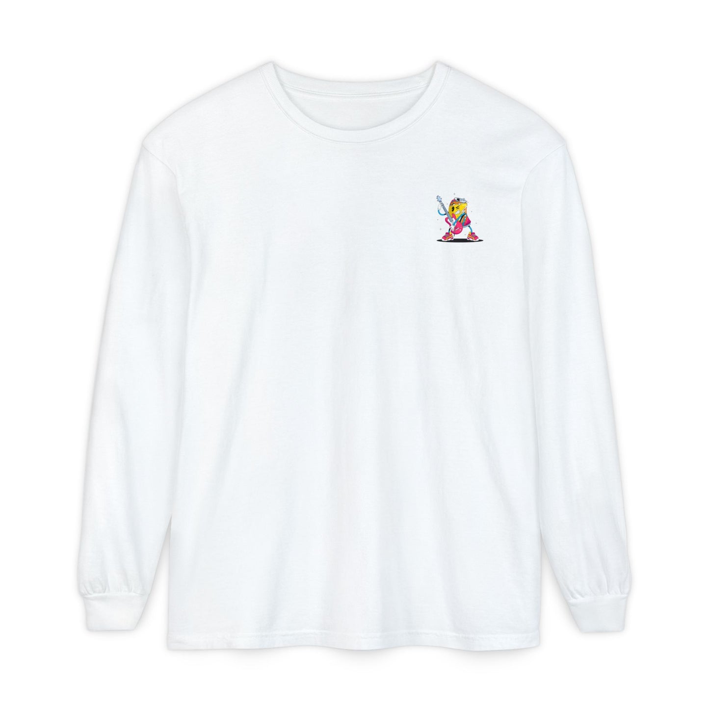 Rock Star Long Sleeve Tee, Garment-Dyed Shirt for Music Lovers, Streetwear, Concert Casual, Unique Gift Idea