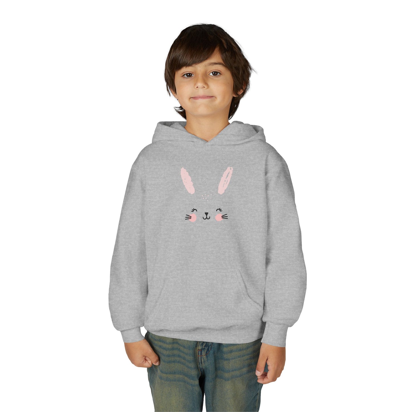 Cute Bunny Youth Hoodie - Perfect for Spring Celebrations, Gift for Kids, Cozy Sweatshirt, Animal Lover Apparel