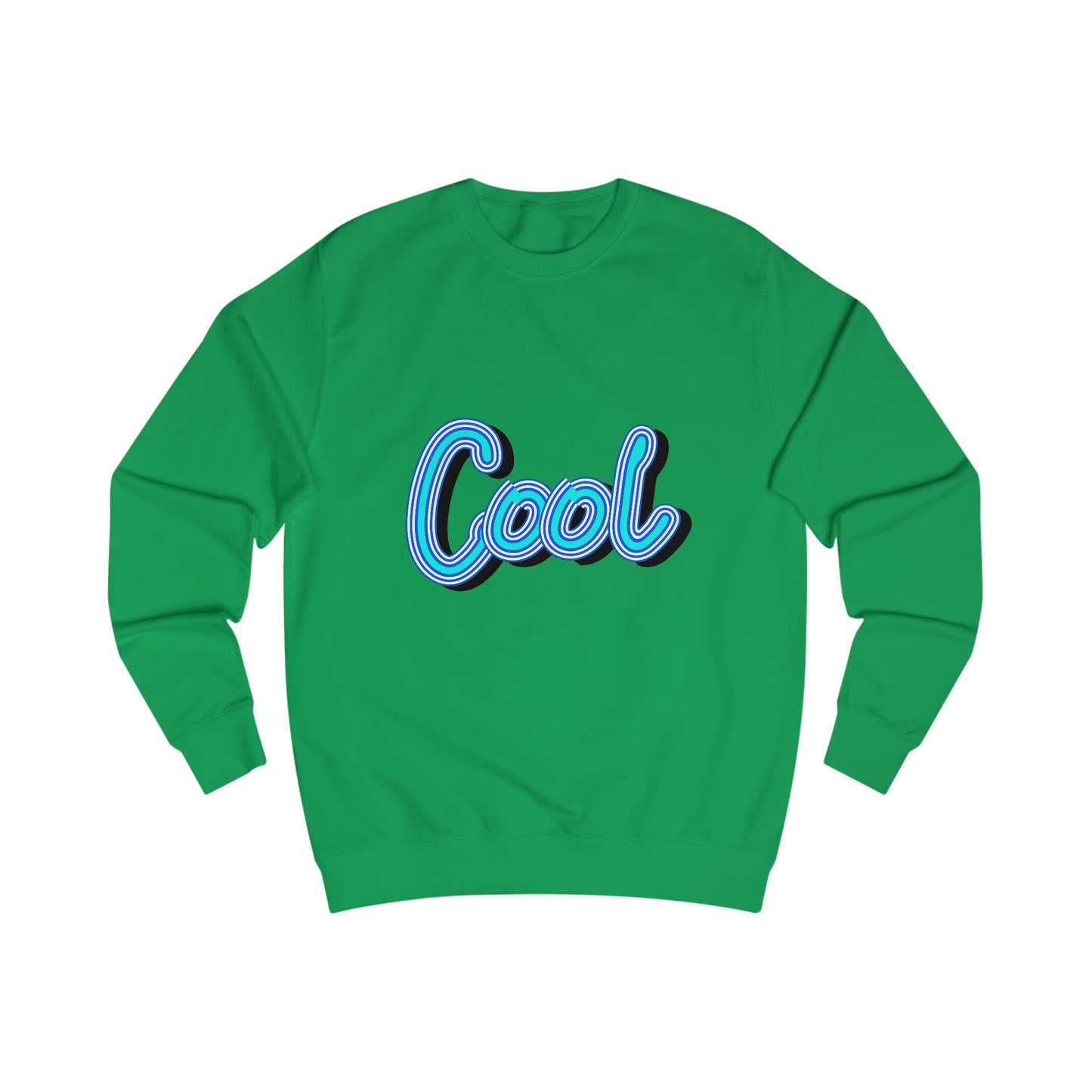 Cool Script Sweatshirt, Casual Graphic Sweater, Trendy Apparel for Teens, Gift for Friends, Everyday Comfort