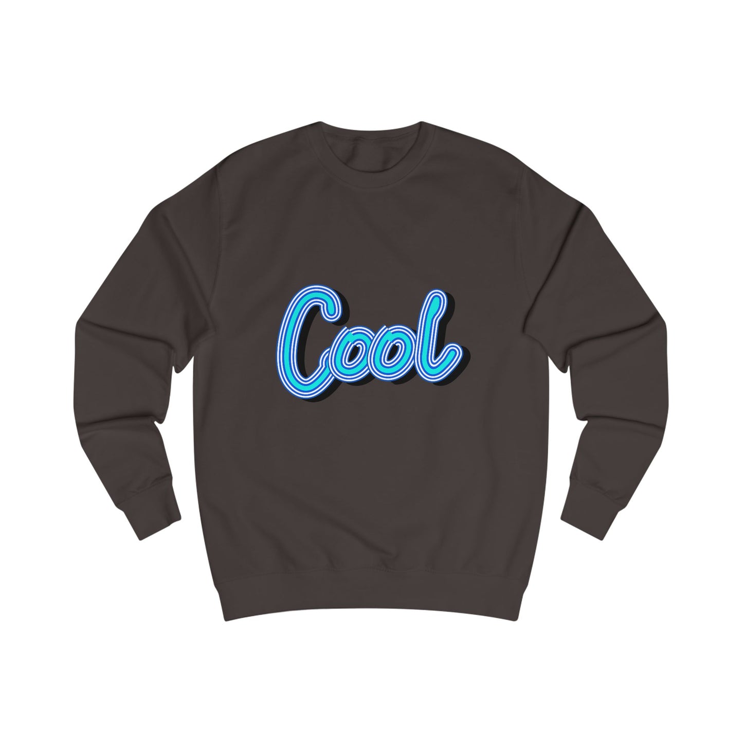 Cool Script Sweatshirt, Casual Graphic Sweater, Trendy Apparel for Teens, Gift for Friends, Everyday Comfort