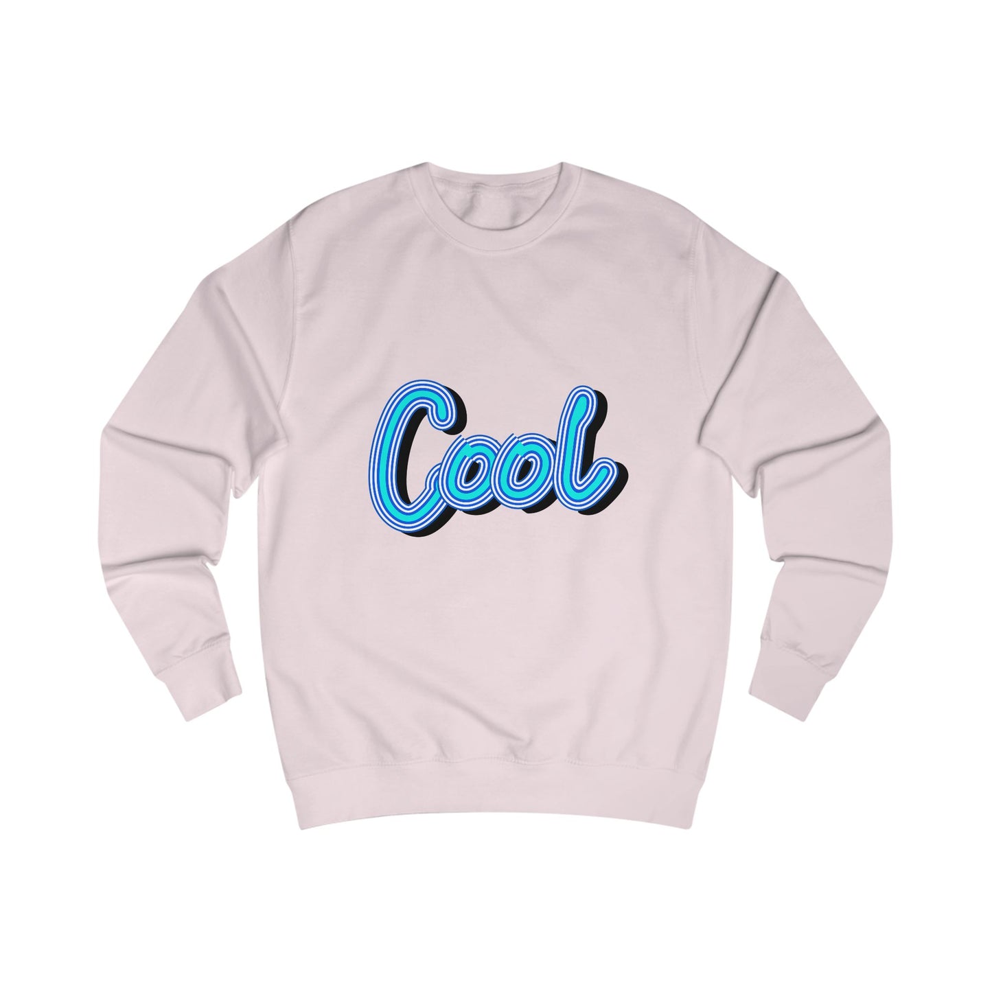 Cool Script Sweatshirt, Casual Graphic Sweater, Trendy Apparel for Teens, Gift for Friends, Everyday Comfort