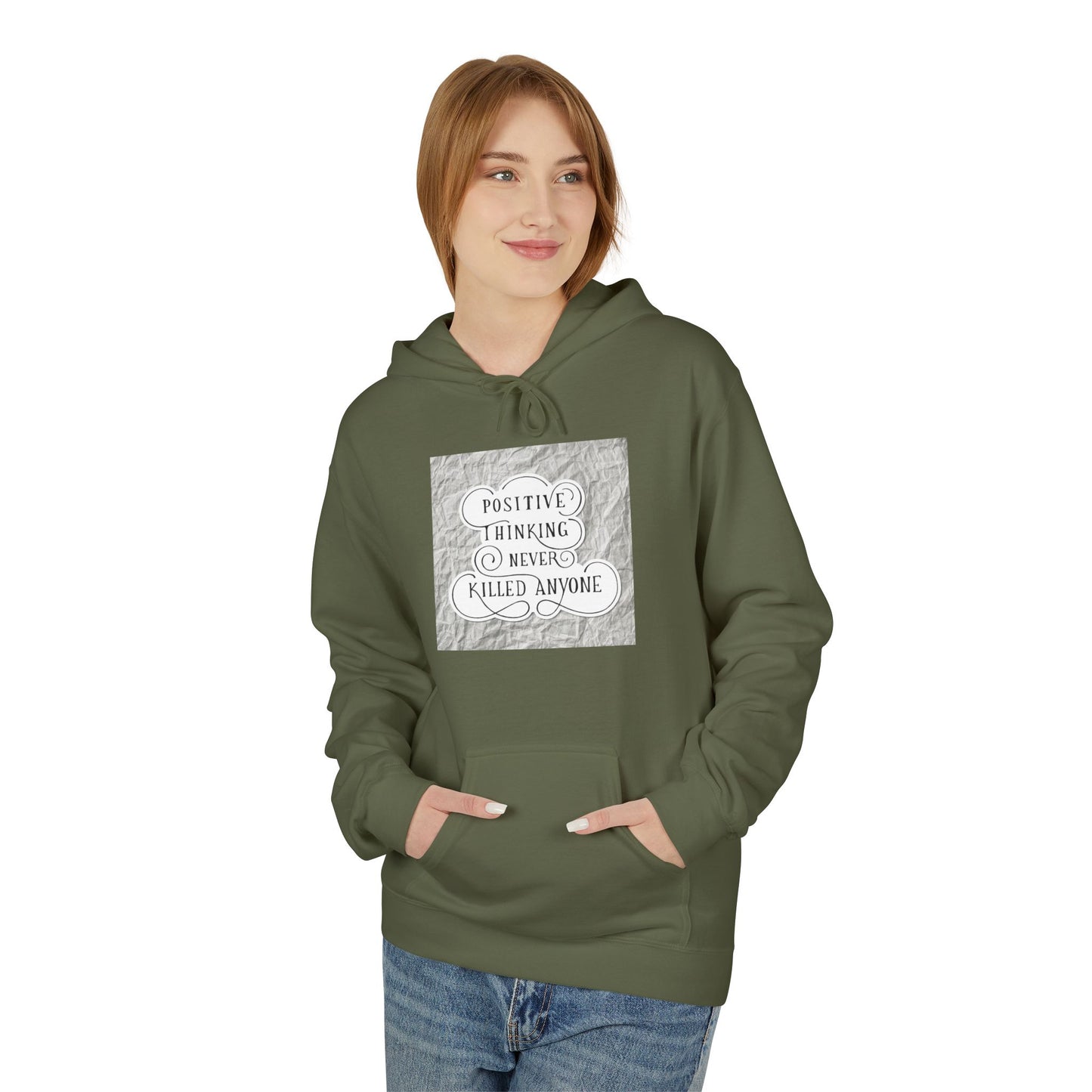 Positive Vibes Fleece Hoodie | Cozy, Casual Apparel for Friends, Gift for Occasions, Perfect for Everyday Wear
