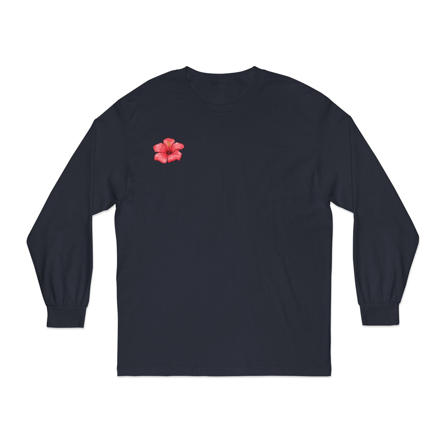 Hibiscus Floral Long Sleeve T-Shirt, Tee, Casual Wear, Beach Vacation, Gift for Her, Spring Fashion