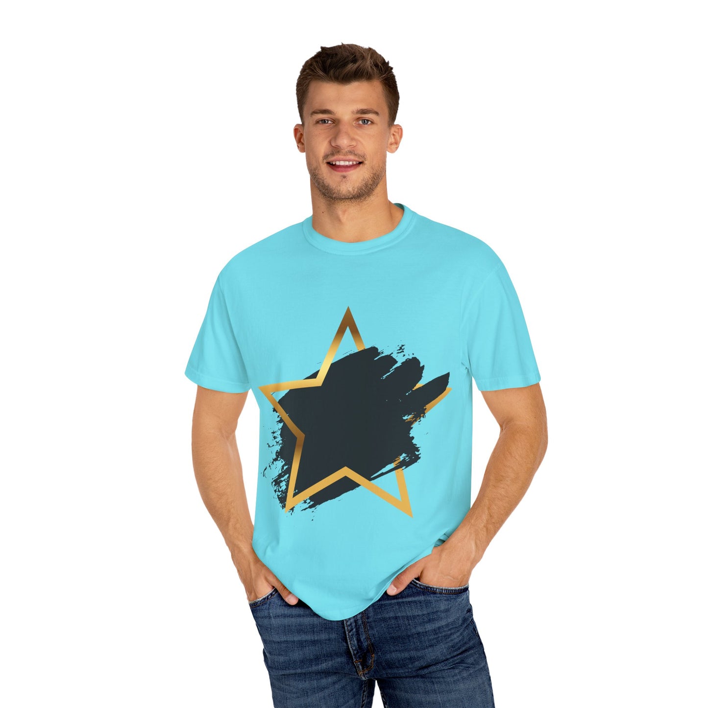 Stylish Star Graphic T-shirt - Casual Wear, Gift for Friends, Summer Fashion, Stylish Outfit, Everyday Casual