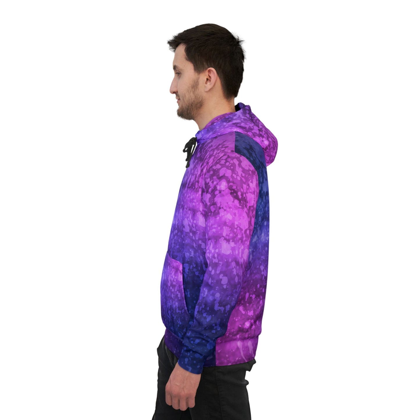 Vibrant Galaxy Athletic Hoodie, Colorful Workout Sweatshirt, Galaxy Print Pullover, Fit Fashion Apparel, Unique Gift Idea