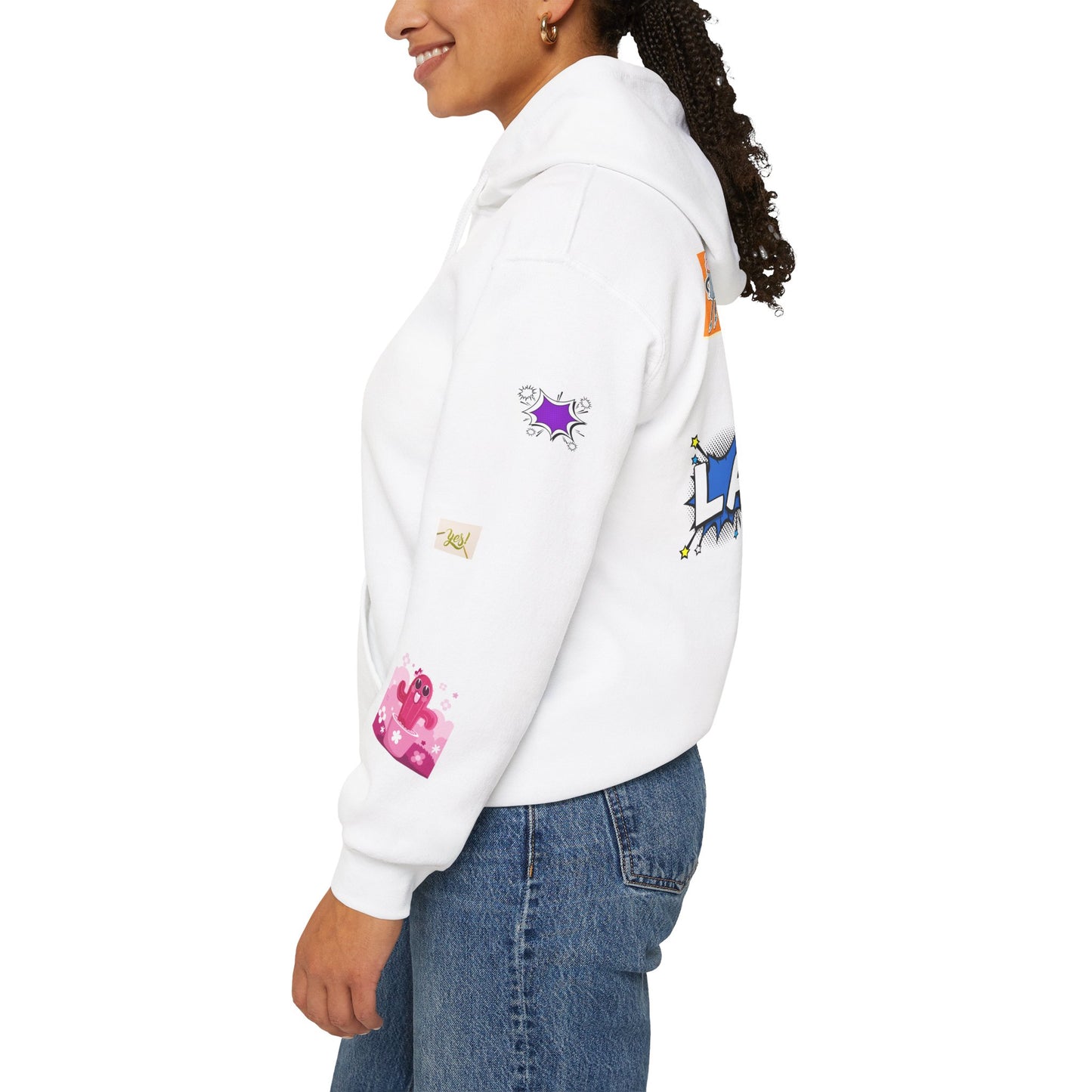 Colorful Graphic Hoodie, Fun Streetwear Sweatshirt, Fashion, Casual Wear, Unique Gift, Trendy Apparel