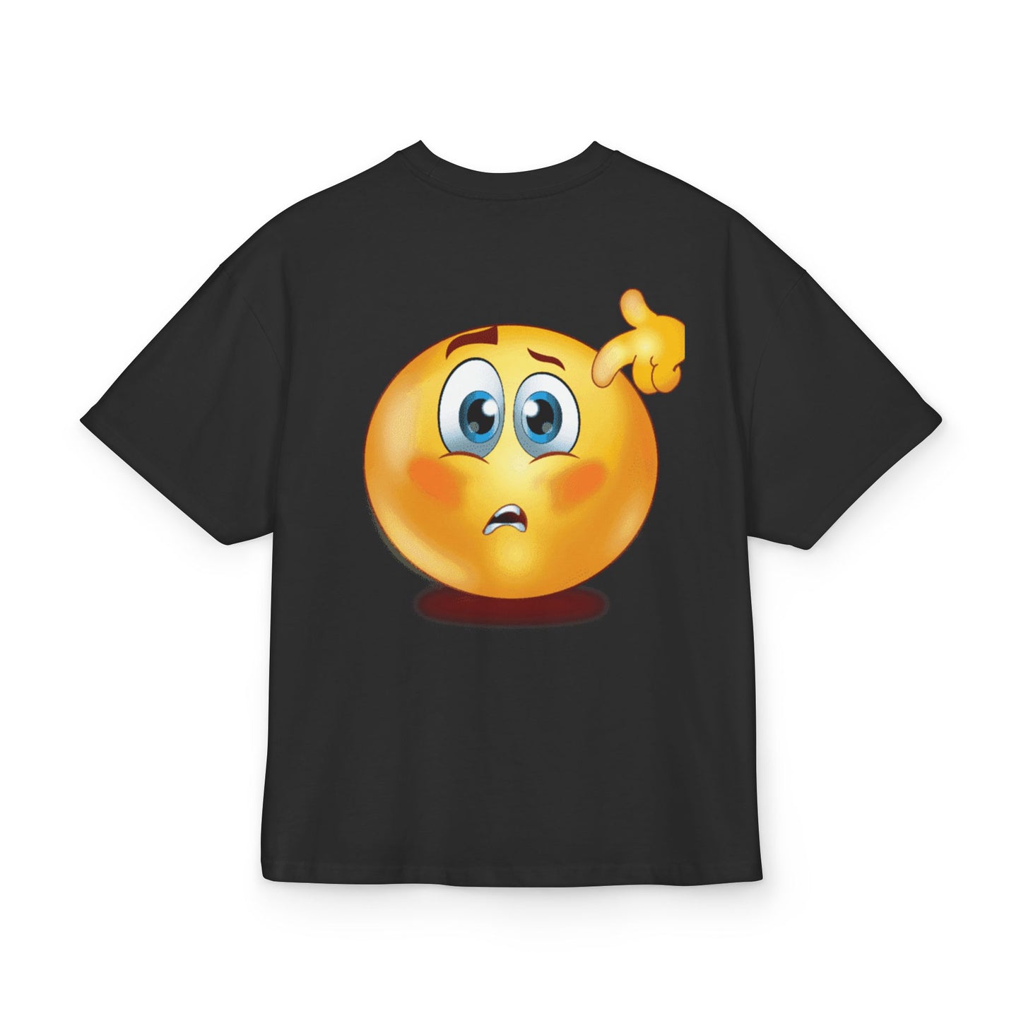 Funny Confused Emoji Tee, Cotton Tee, Casual Gift, Humor Shirt, Unique Graphic Top, Playful Wear
