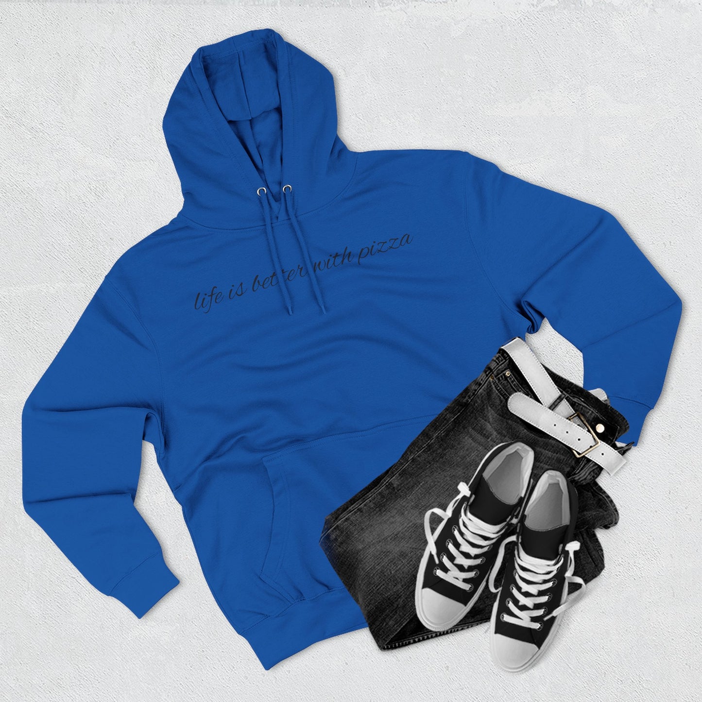 Cozy Pizza Hoodie, Fun Graphic Fleece Sweatshirt, Ideal for Food Lovers, Casual Wear, Gift for Pizza Lovers, Comfort and Style