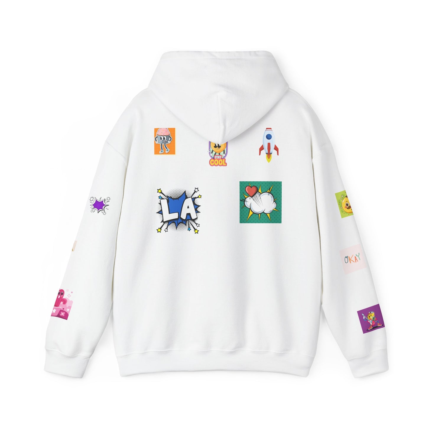 Colorful Graphic Hoodie, Fun Streetwear Sweatshirt, Fashion, Casual Wear, Unique Gift, Trendy Apparel