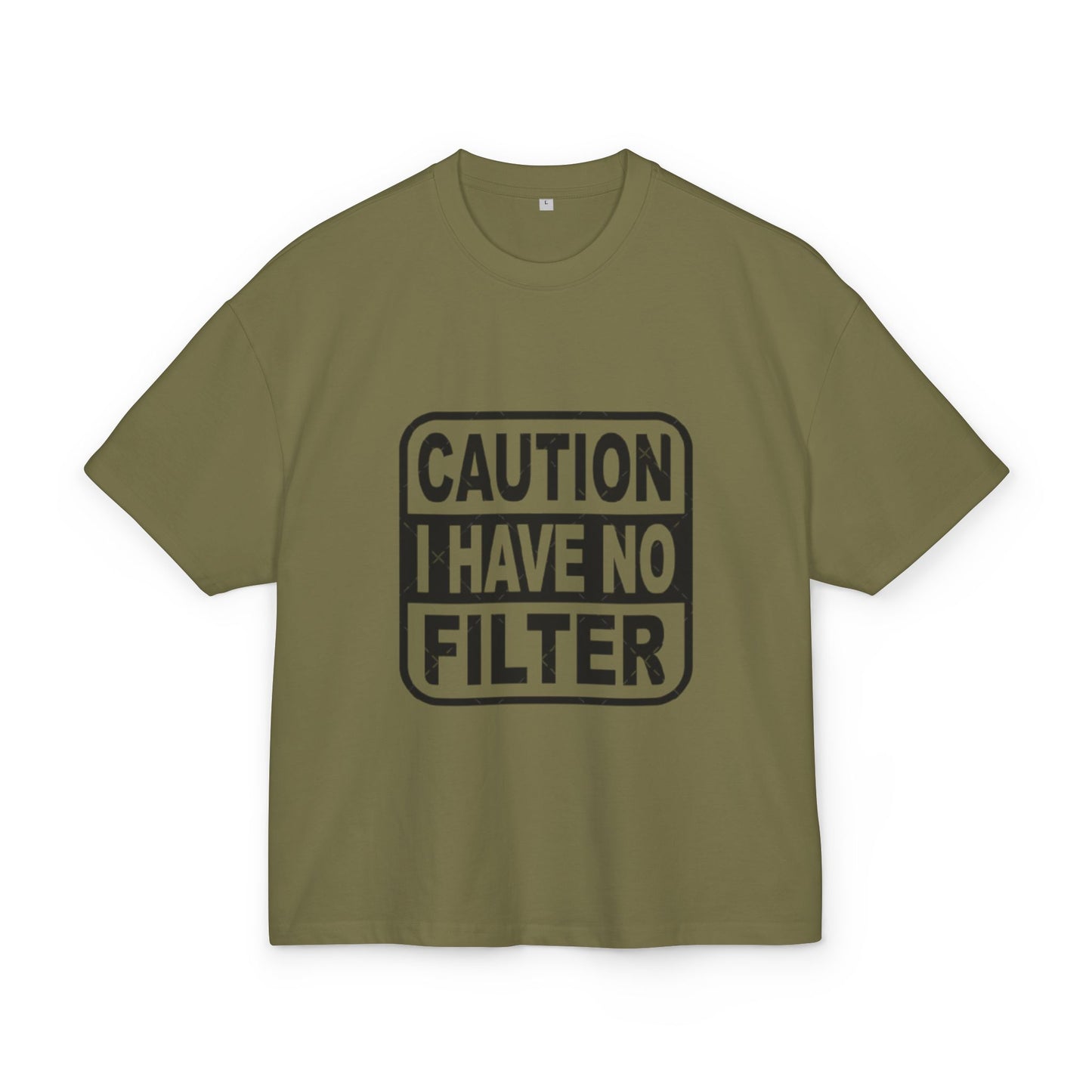Caution No Filter Tee - T-Shirt, Funny Graphic Tee, Casual Wear, Gift for Friends, Statement Shirt