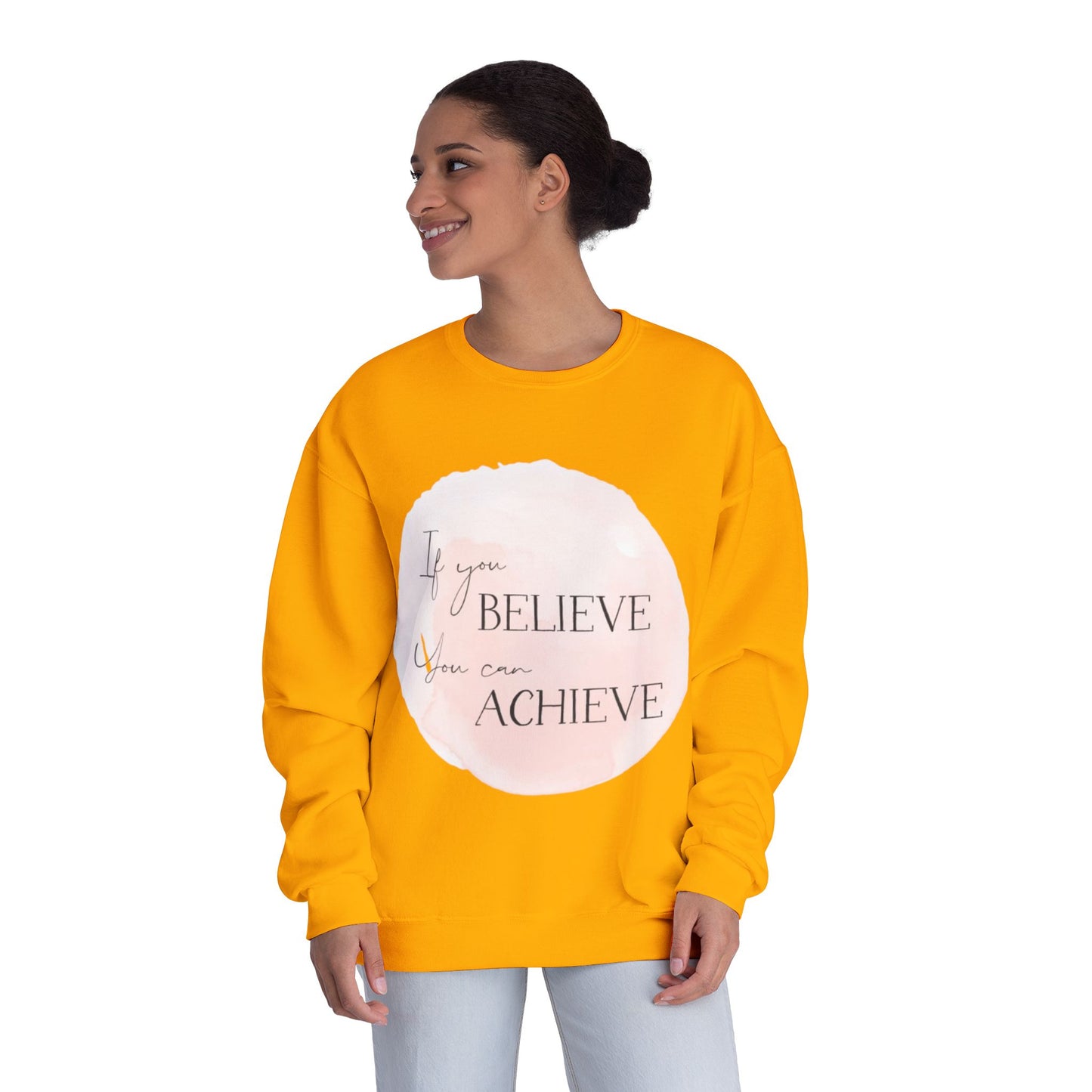 Inspirational Crewneck Sweatshirt, Motivational Wear, Gift for Her, Cozy Fashion, Positive Quote Apparel, Everyday Comfort