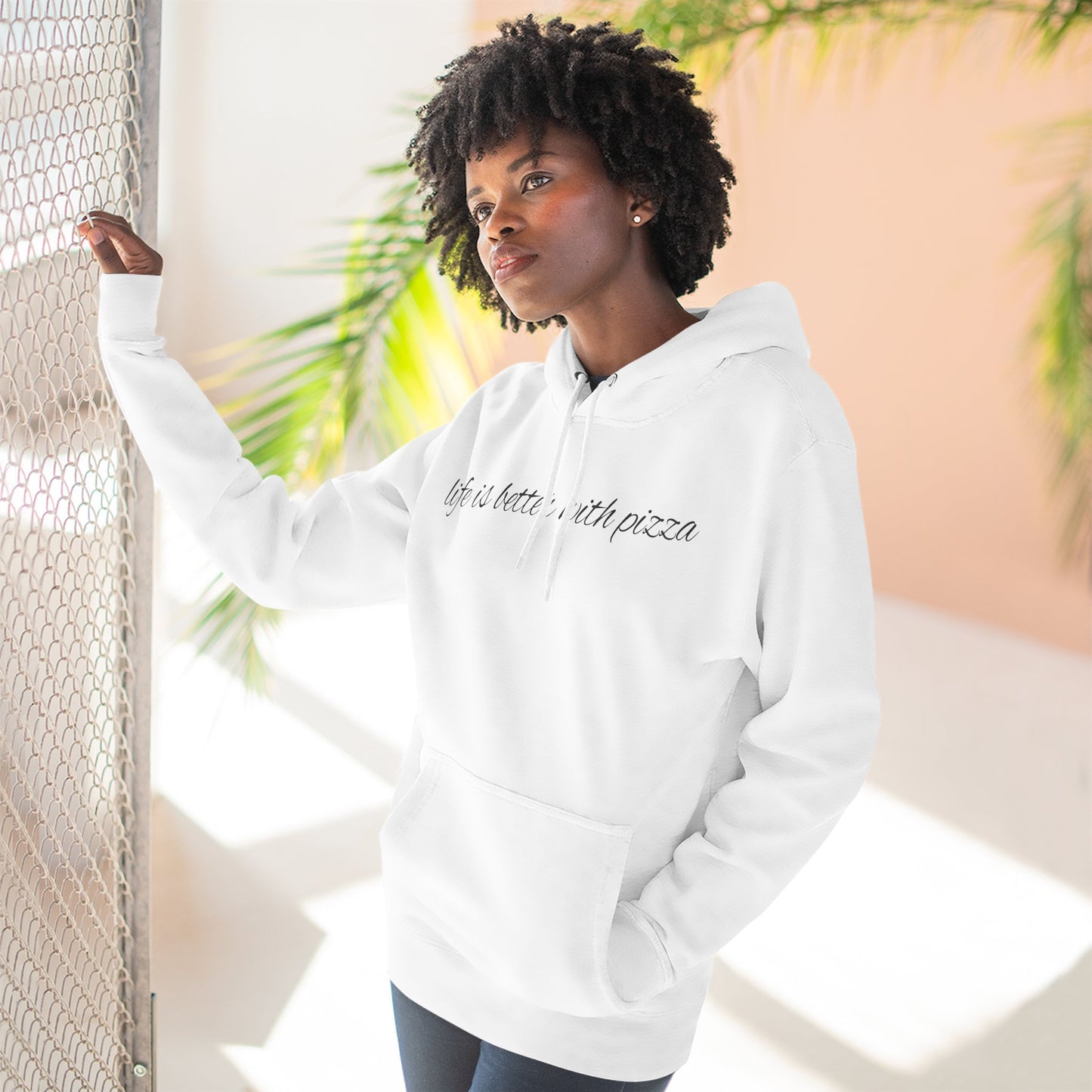 Cozy Pizza Hoodie, Fun Graphic Fleece Sweatshirt, Ideal for Food Lovers, Casual Wear, Gift for Pizza Lovers, Comfort and Style