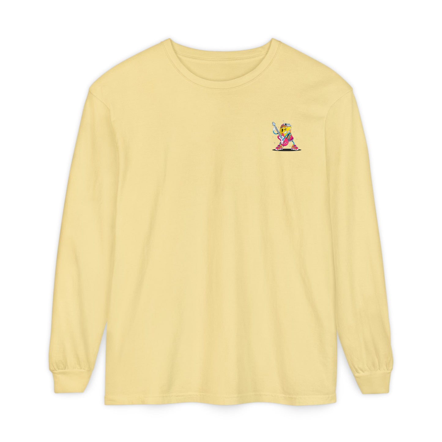 Rock Star Long Sleeve Tee, Garment-Dyed Shirt for Music Lovers, Streetwear, Concert Casual, Unique Gift Idea