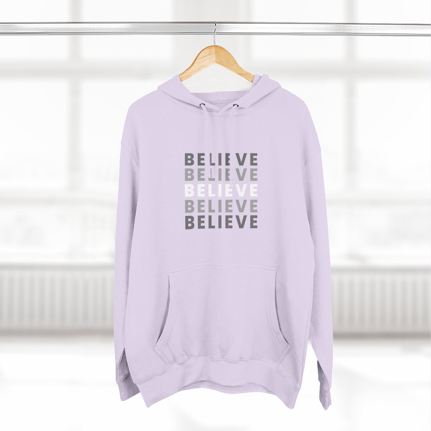 Inspiring Three-Panel Fleece Hoodie, Cozy Pullover, Motivational Gift, Everyday Wear, Layering Essential