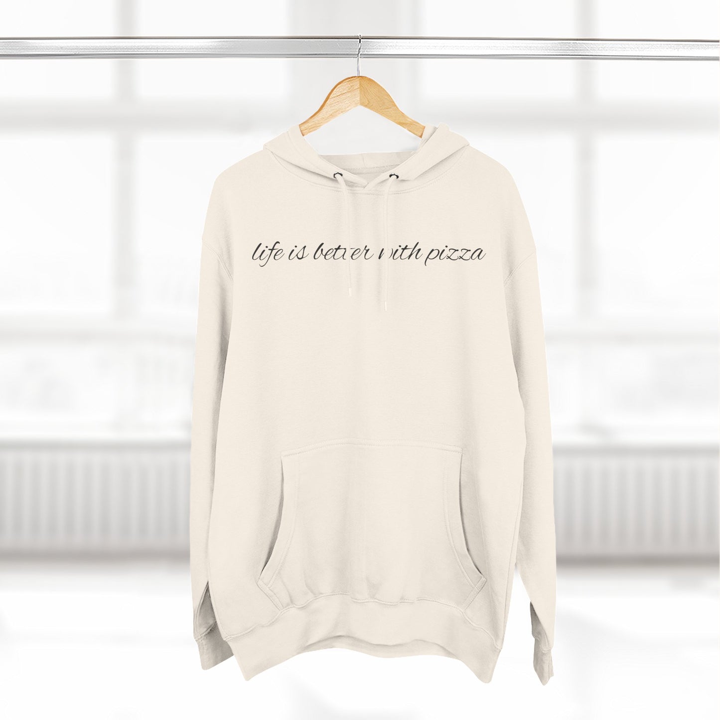 Cozy Pizza Hoodie, Fun Graphic Fleece Sweatshirt, Ideal for Food Lovers, Casual Wear, Gift for Pizza Lovers, Comfort and Style