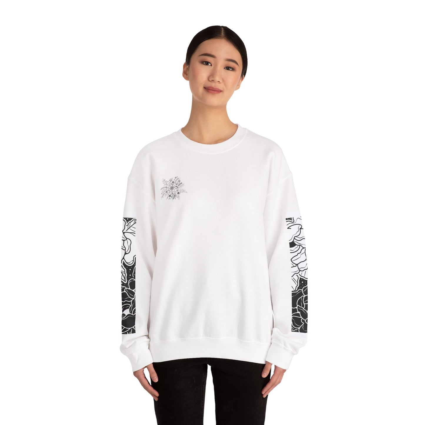 Floral Print Crewneck Sweatshirt, Cozy Sweatshirt, Casual Wear, Perfect Gift, Spring Fashion, Everyday Comfort