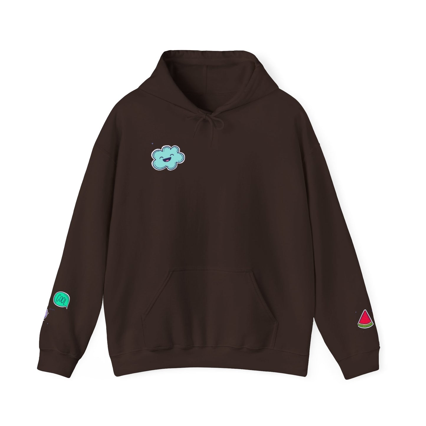 Cute Illustrated Hoodie with Flowers, Sweatshirt for Spring, Funny Cloud Design, Gift for Teens, Cozy Casual Wear