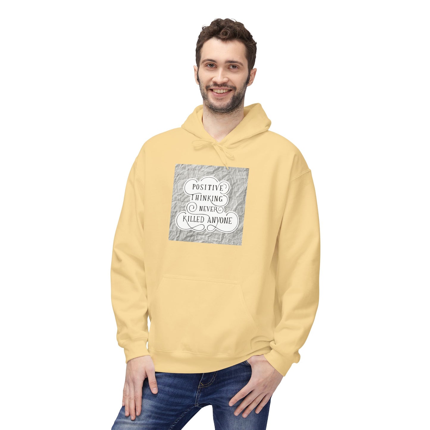 Positive Vibes Fleece Hoodie | Cozy, Casual Apparel for Friends, Gift for Occasions, Perfect for Everyday Wear
