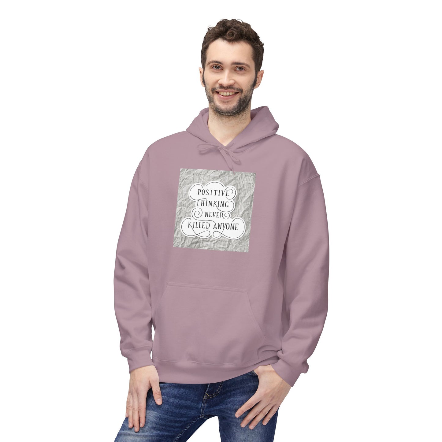 Positive Vibes Fleece Hoodie | Cozy, Casual Apparel for Friends, Gift for Occasions, Perfect for Everyday Wear