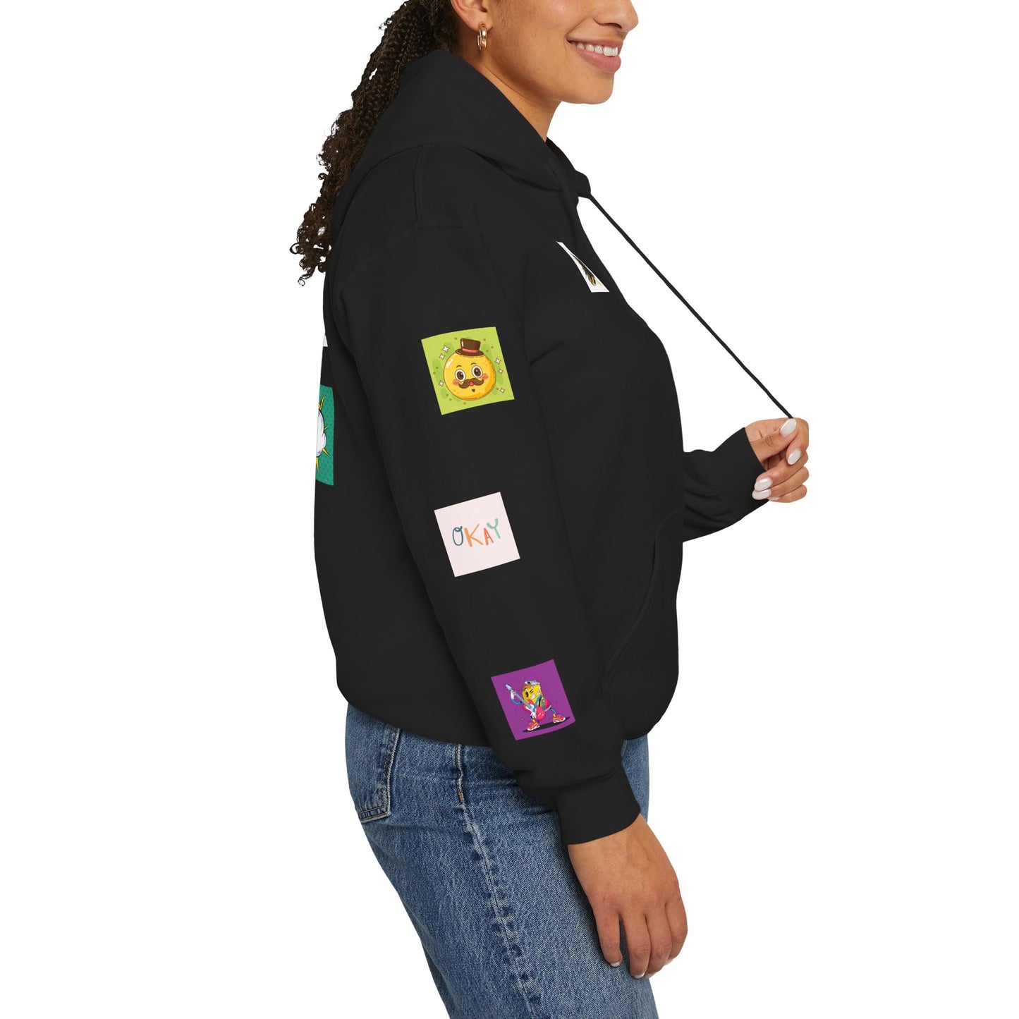 Colorful Graphic Hoodie, Fun Streetwear Sweatshirt, Fashion, Casual Wear, Unique Gift, Trendy Apparel