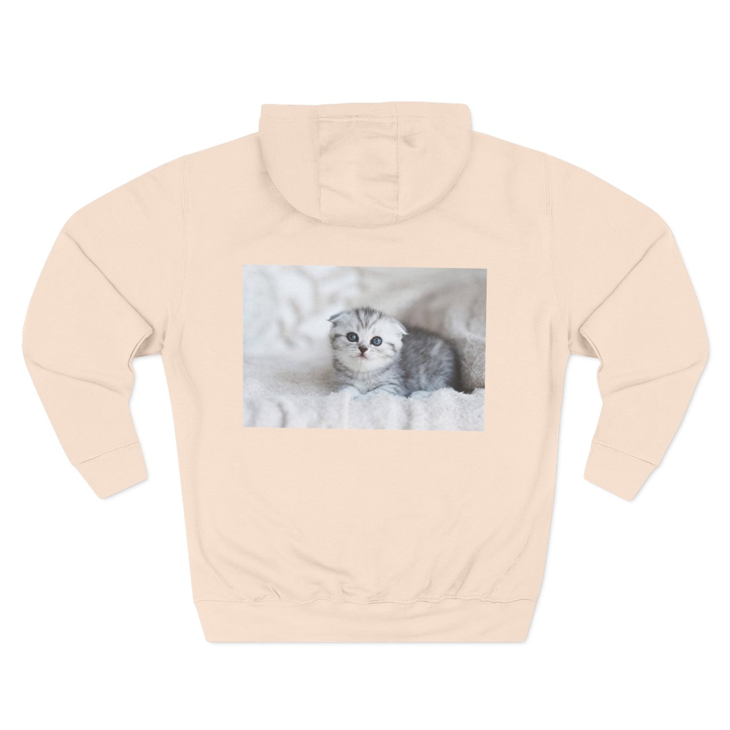 Cat Lover's Three-Panel Fleece Hoodie - Cozy Cat Hoodie, Gift for Cat Lovers, Cute Pet Apparel, Cat Mom Sweatshirt, Birthday Gift
