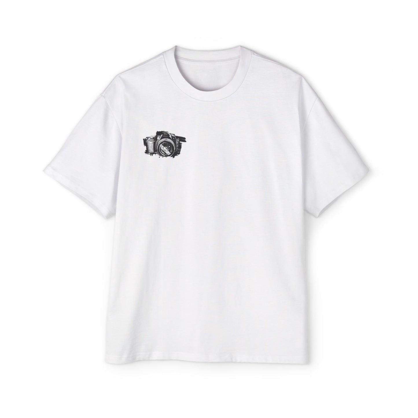 Floral Camera Oversized Tee, Photography Lover Shirt, Casual Graphic T-Shirt, Gift for Creatives, Trendy Streetwear