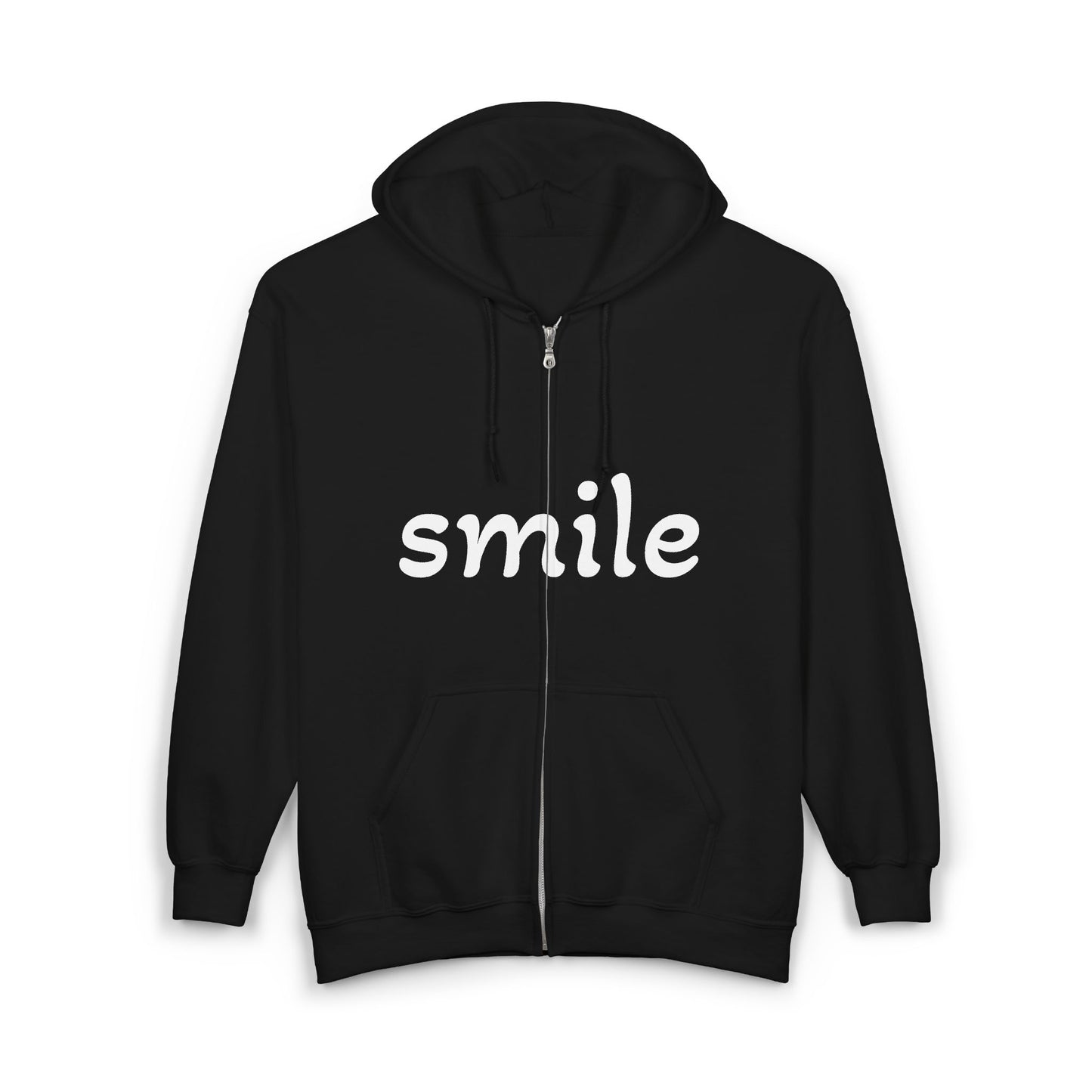 Smile Zip Hoodie - Cozy Comfort for Everyday Style, Gift for Friends, Encouraging Apparel, Birthday or Casual Wear