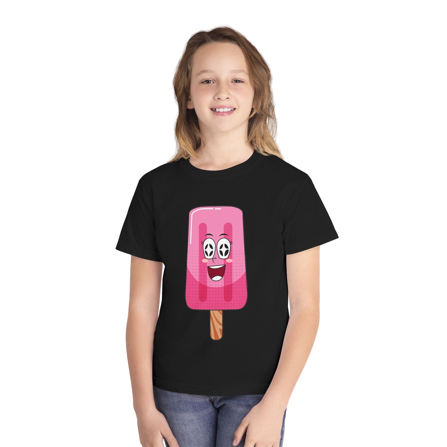 Youth Pop Art Ice Cream Tee, Fun Summer Tee, Kids Graphic T-Shirt, Cute Gift for Kids, Ice Cream Lovers Apparel