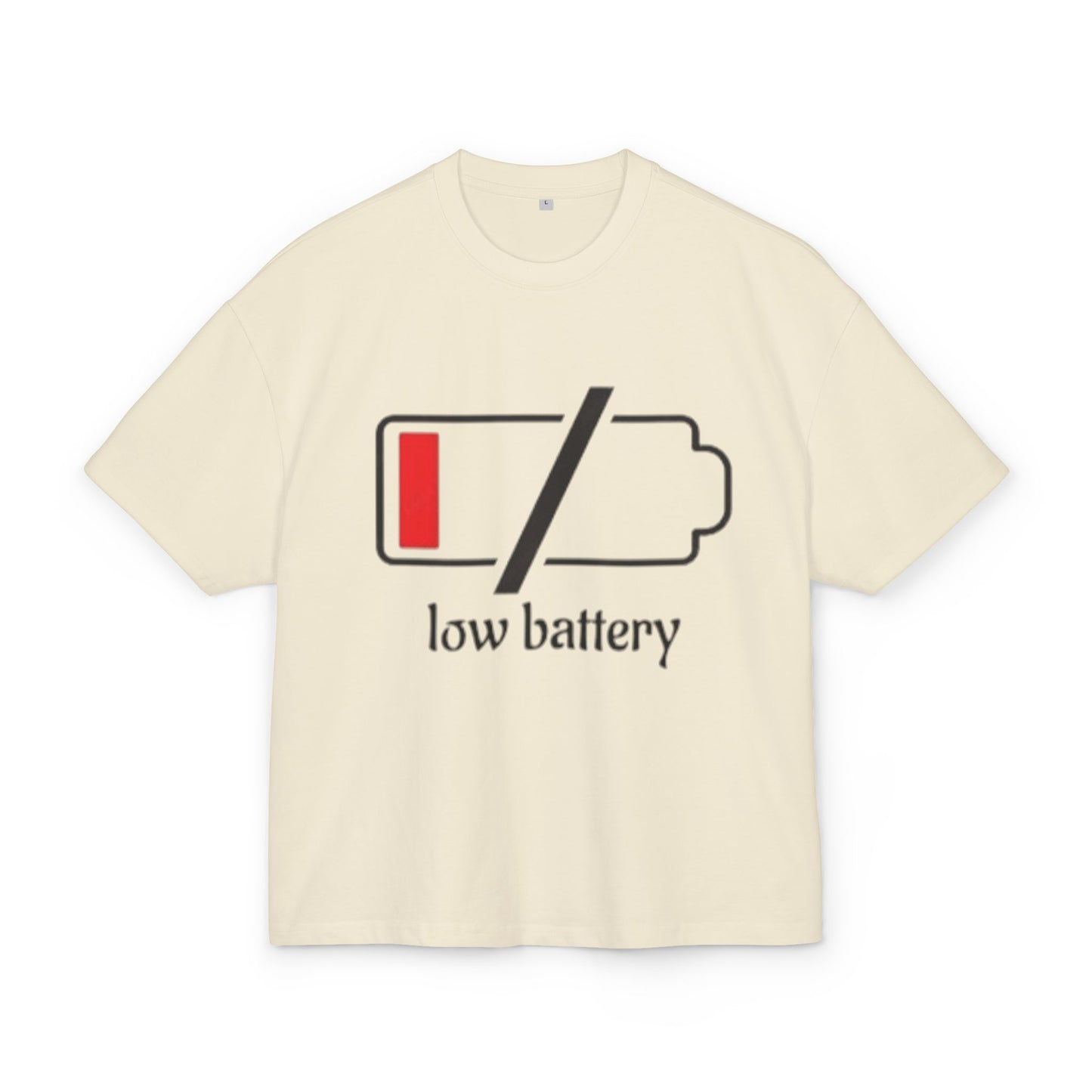 Low Battery Box Tee, Cotton T-Shirt, Funny Graphic Tee, Gift for Him, Gift for Her, Casual Everyday Wear