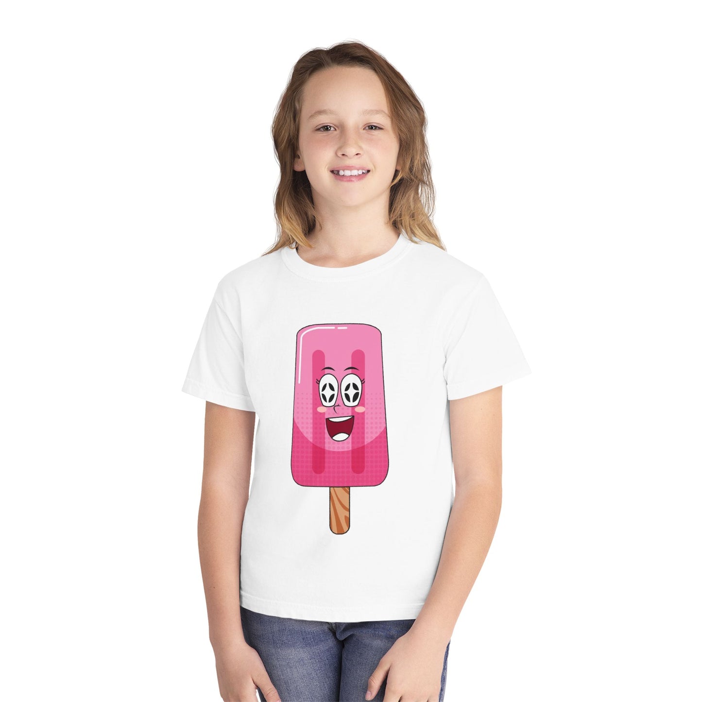 Youth Pop Art Ice Cream Tee, Fun Summer Tee, Kids Graphic T-Shirt, Cute Gift for Kids, Ice Cream Lovers Apparel