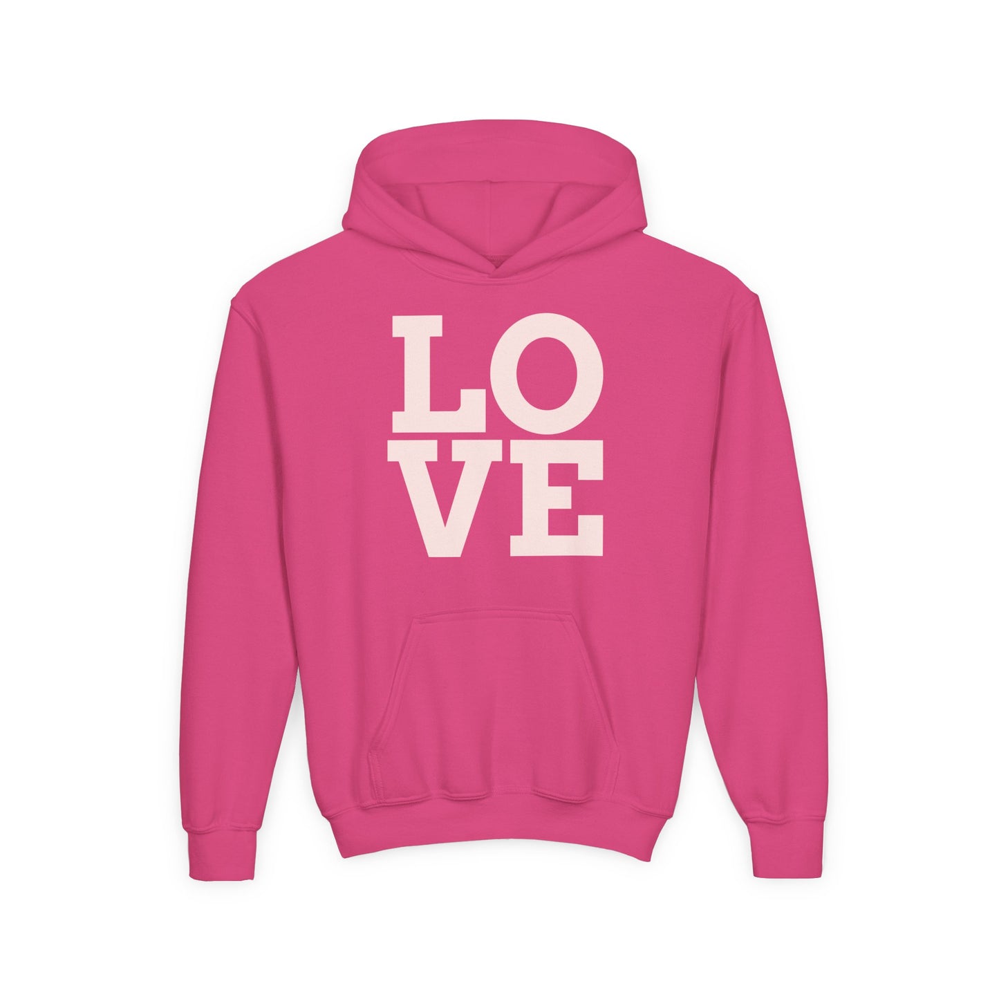 Love Youth Hoodie - Soft Blend Sweatshirt for Teens, Cute Gift for Birthdays, Valentine's Day, Cozy Casual Wear, Inspirational Apparel