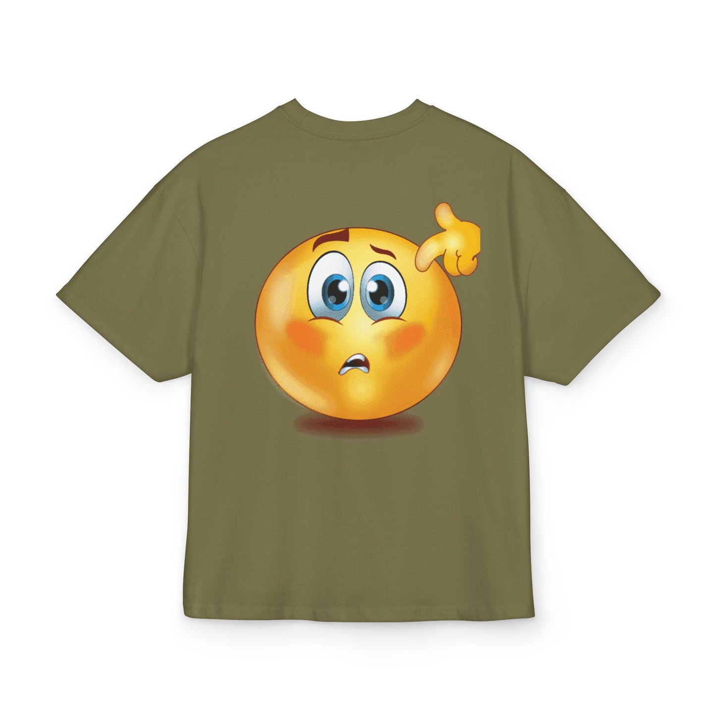 Funny Confused Emoji Tee, Cotton Tee, Casual Gift, Humor Shirt, Unique Graphic Top, Playful Wear