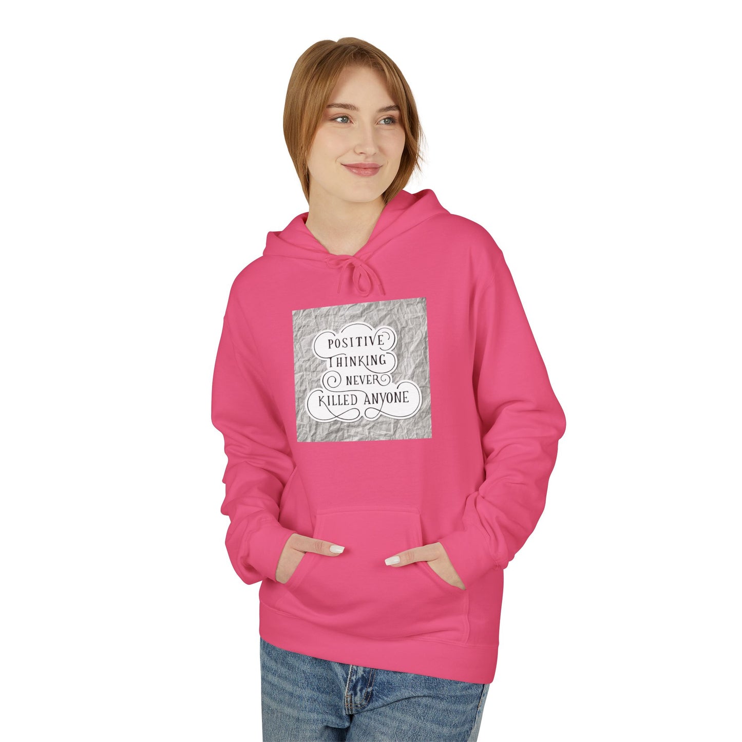 Positive Vibes Fleece Hoodie | Cozy, Casual Apparel for Friends, Gift for Occasions, Perfect for Everyday Wear