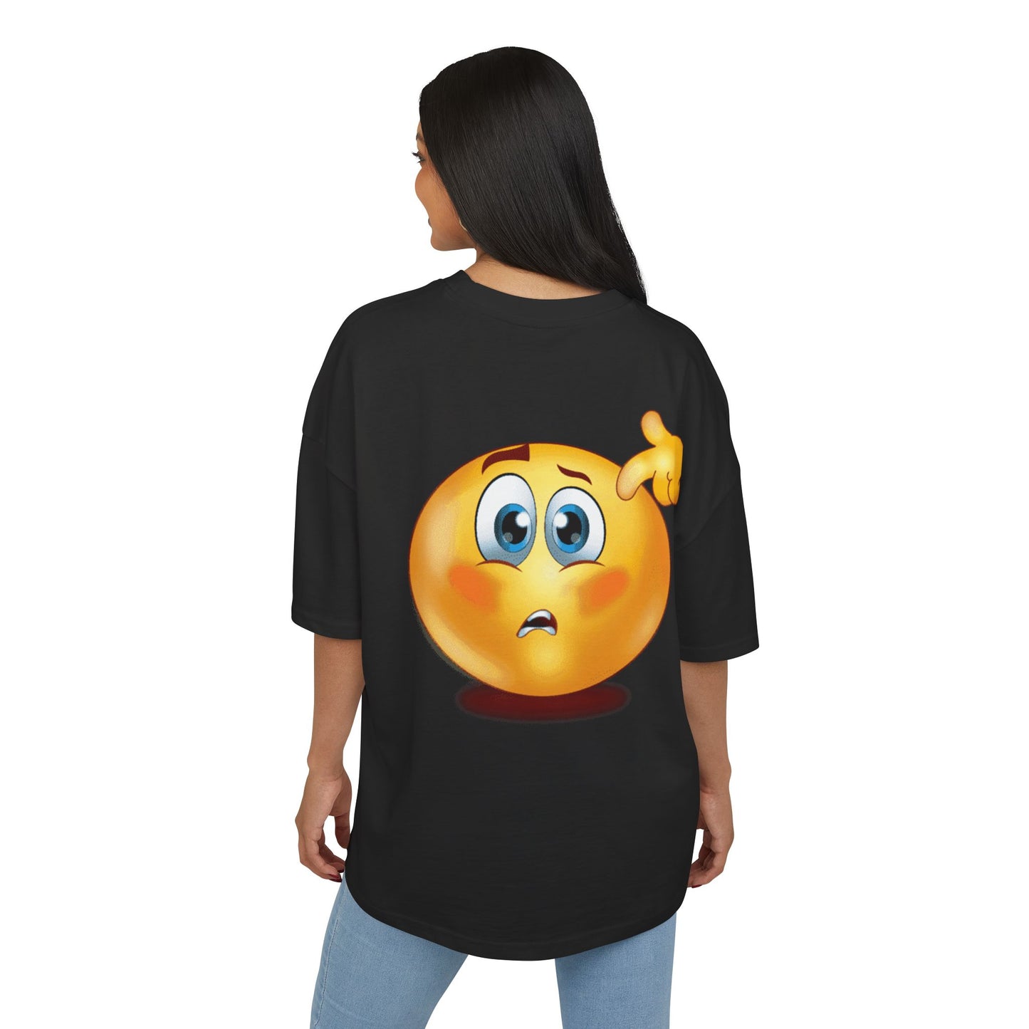 Funny Confused Emoji Tee, Cotton Tee, Casual Gift, Humor Shirt, Unique Graphic Top, Playful Wear