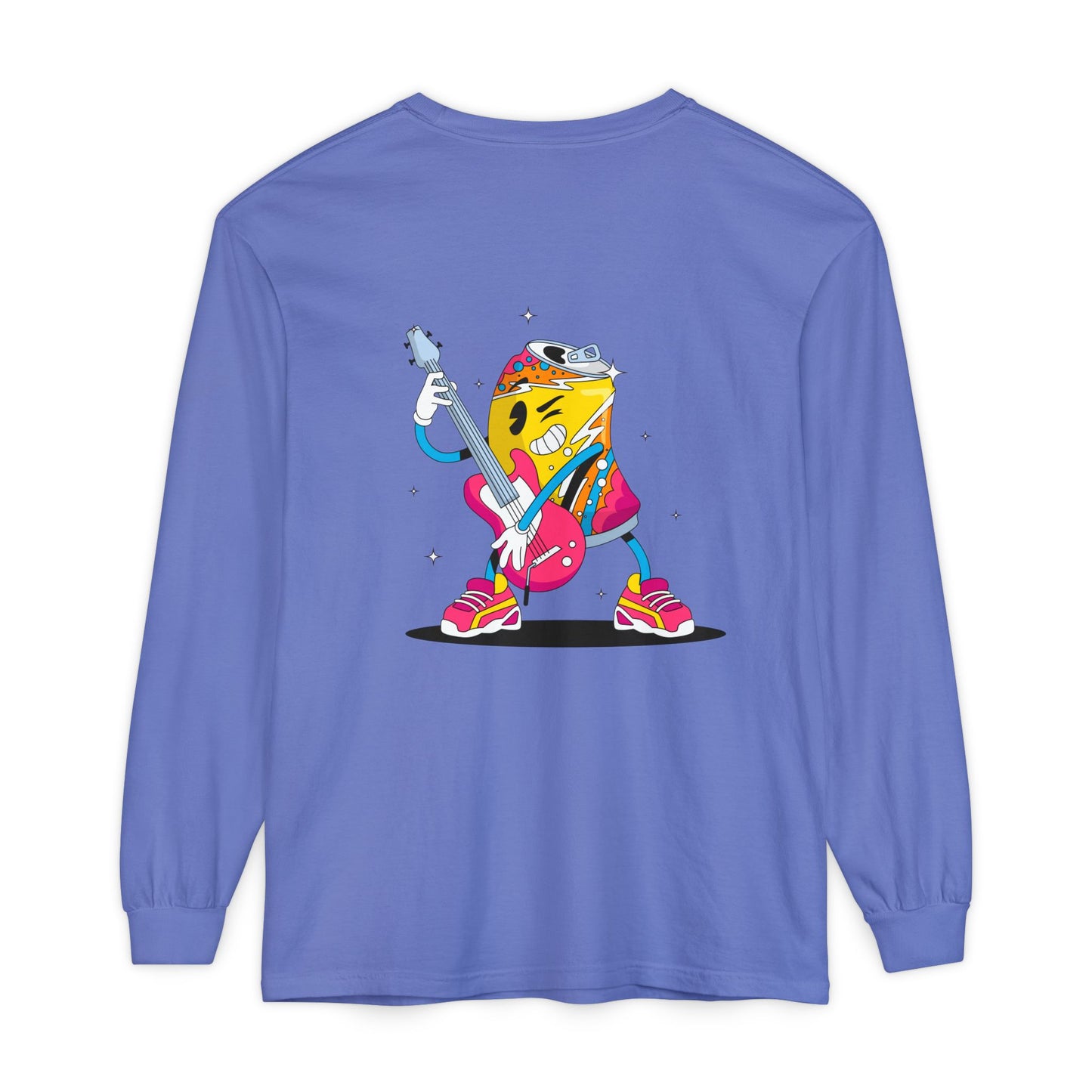 Rock Star Long Sleeve Tee, Garment-Dyed Shirt for Music Lovers, Streetwear, Concert Casual, Unique Gift Idea