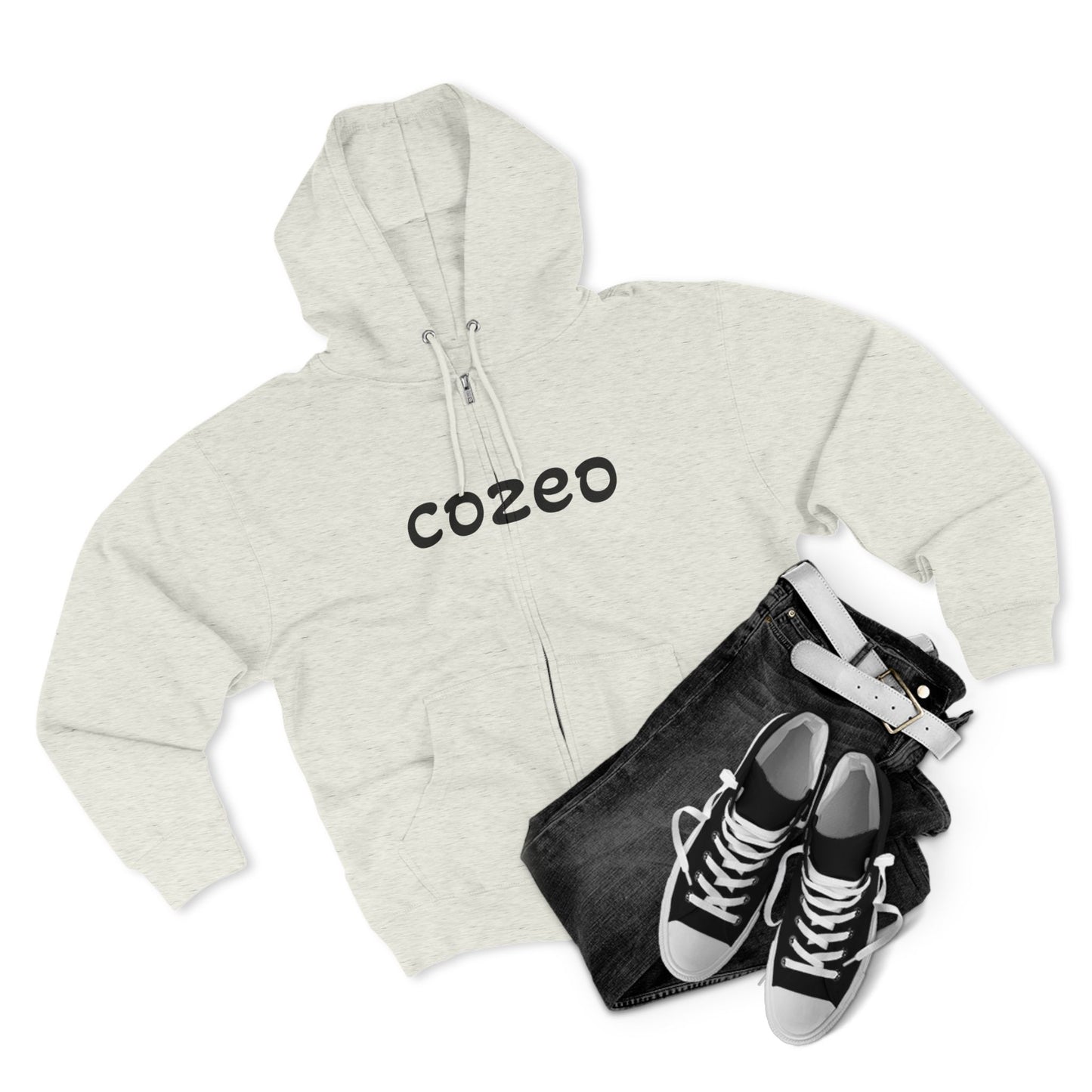 Cozeo Zip Hoodie, Comfortable Sweatshirt, Casual Fashion, Gift for Friends, Cozy Layering Piece