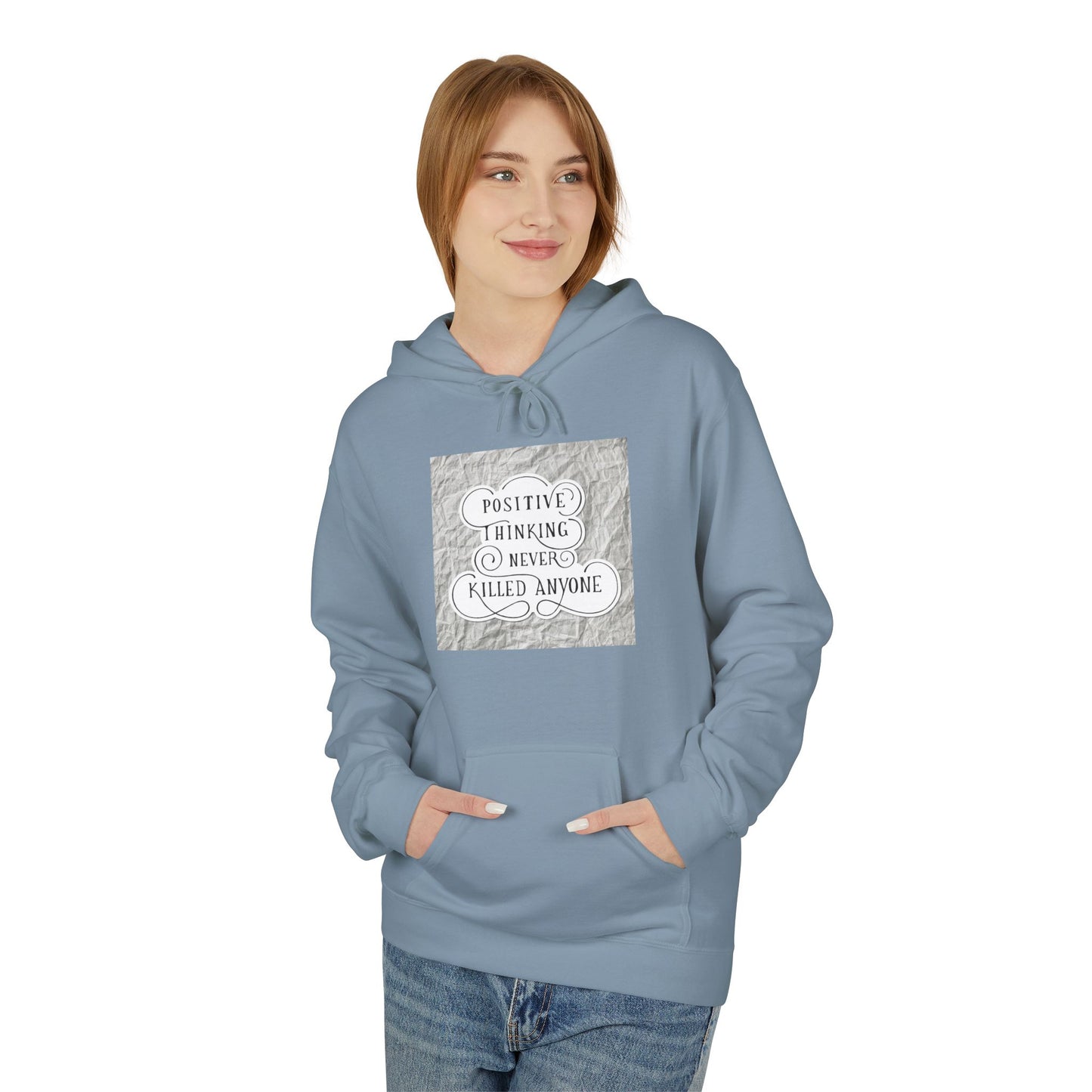 Positive Vibes Fleece Hoodie | Cozy, Casual Apparel for Friends, Gift for Occasions, Perfect for Everyday Wear