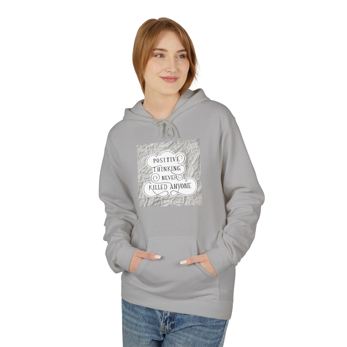 Positive Vibes Fleece Hoodie | Cozy, Casual Apparel for Friends, Gift for Occasions, Perfect for Everyday Wear