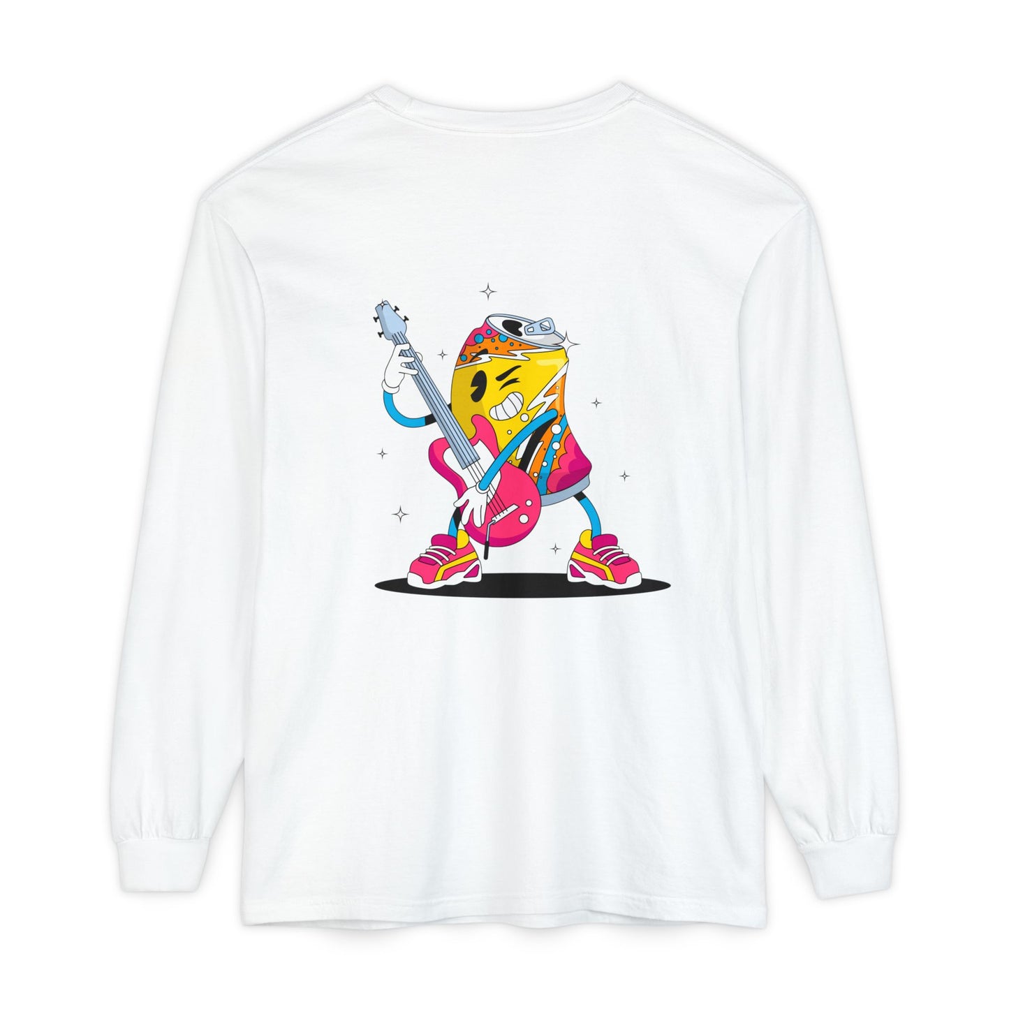 Rock Star Long Sleeve Tee, Garment-Dyed Shirt for Music Lovers, Streetwear, Concert Casual, Unique Gift Idea