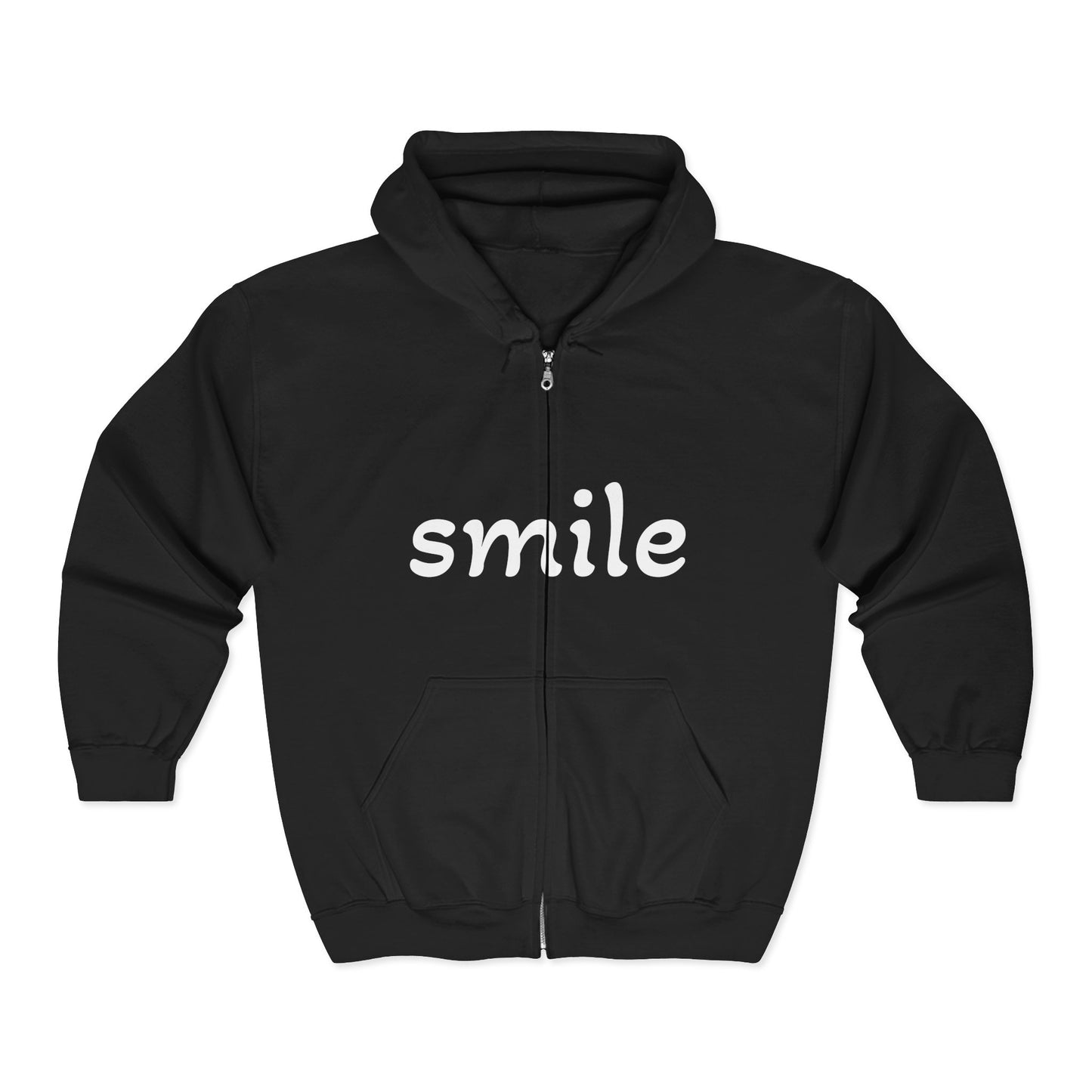 Smile Zip Hoodie - Cozy Comfort for Everyday Style, Gift for Friends, Encouraging Apparel, Birthday or Casual Wear