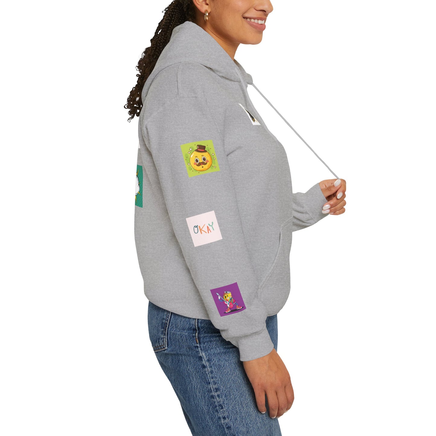 Colorful Graphic Hoodie, Fun Streetwear Sweatshirt, Fashion, Casual Wear, Unique Gift, Trendy Apparel