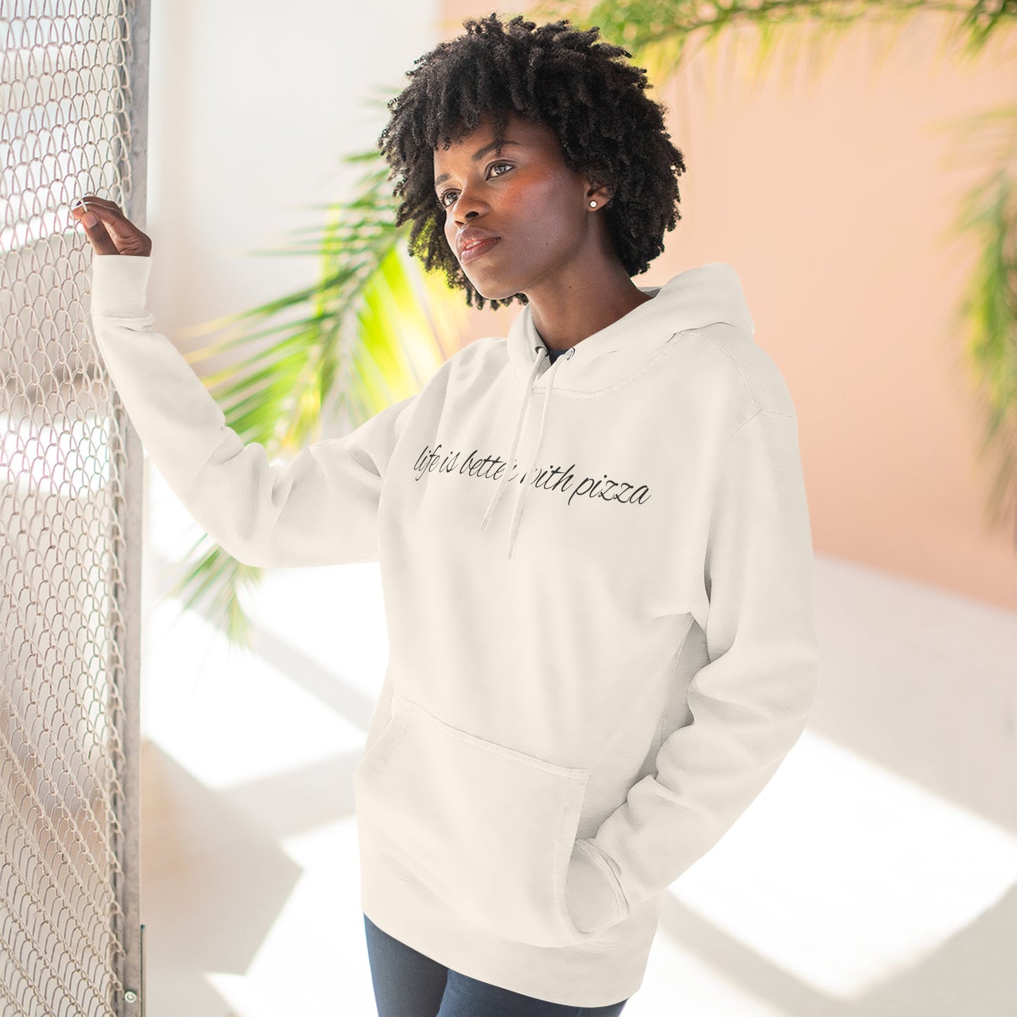 Cozy Pizza Hoodie, Fun Graphic Fleece Sweatshirt, Ideal for Food Lovers, Casual Wear, Gift for Pizza Lovers, Comfort and Style