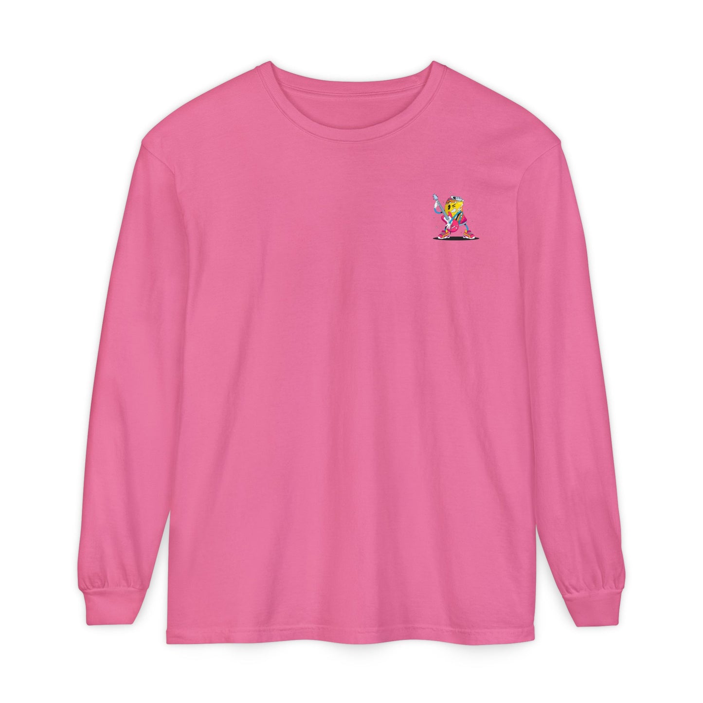 Rock Star Long Sleeve Tee, Garment-Dyed Shirt for Music Lovers, Streetwear, Concert Casual, Unique Gift Idea