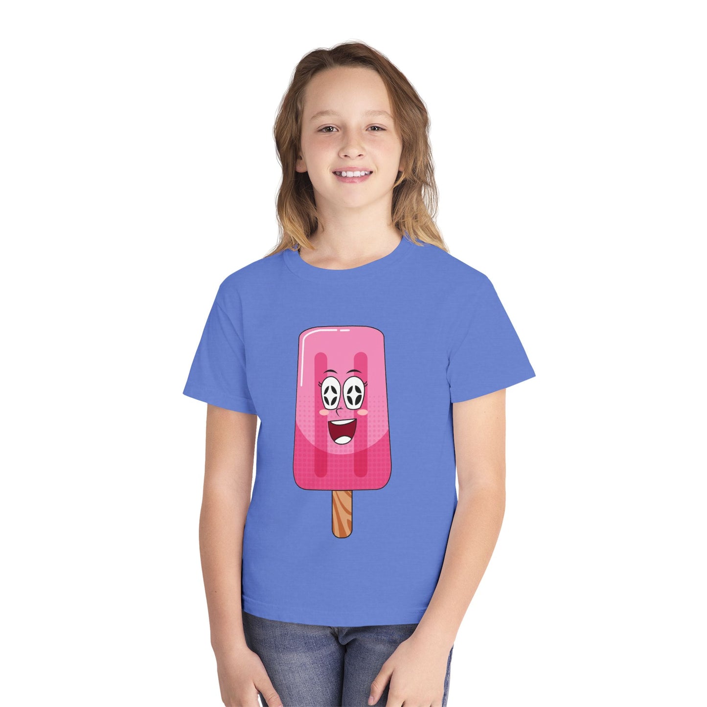 Youth Pop Art Ice Cream Tee, Fun Summer Tee, Kids Graphic T-Shirt, Cute Gift for Kids, Ice Cream Lovers Apparel